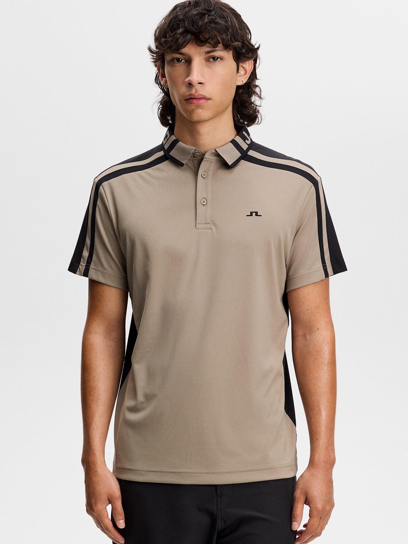 Image 1 of 5 of J LINDEBERG Mens Golf Bozak Polo - Brown
