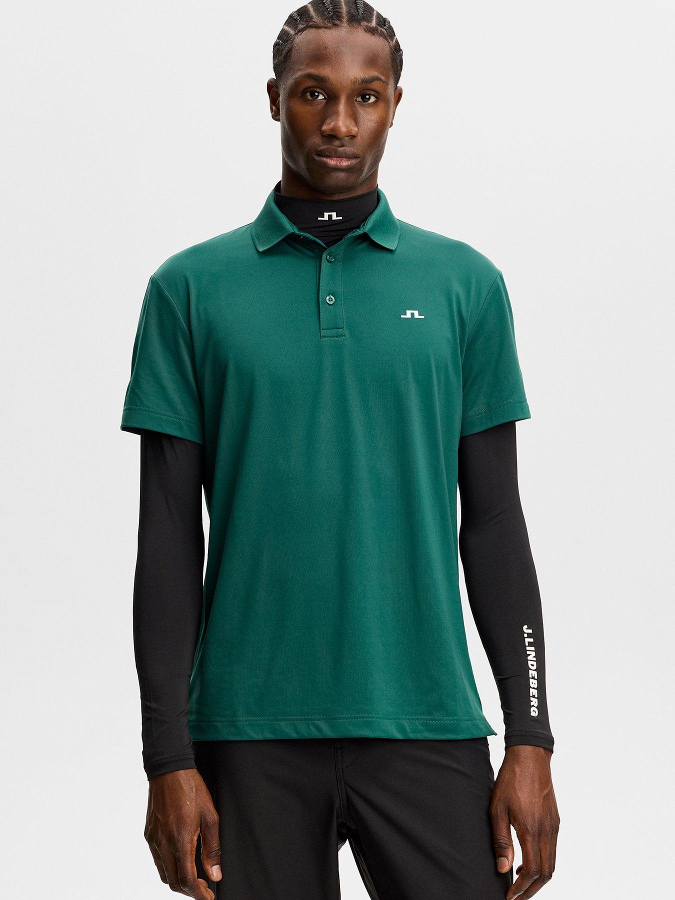 Image 1 of 5 of J LINDEBERG Mens Golf Bridge Polo - Green