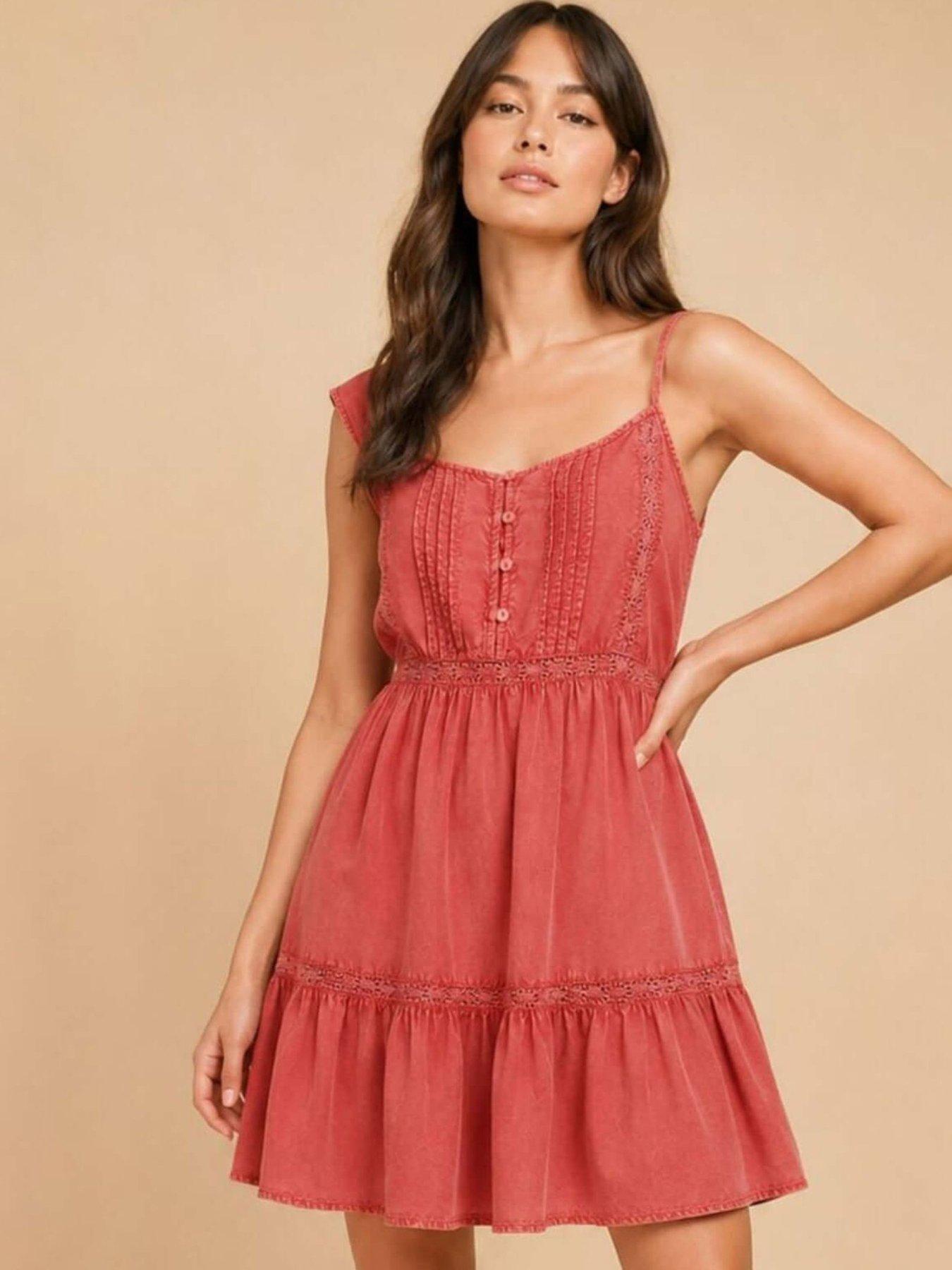 Little Mistress Pink Ruffle Mini Dress