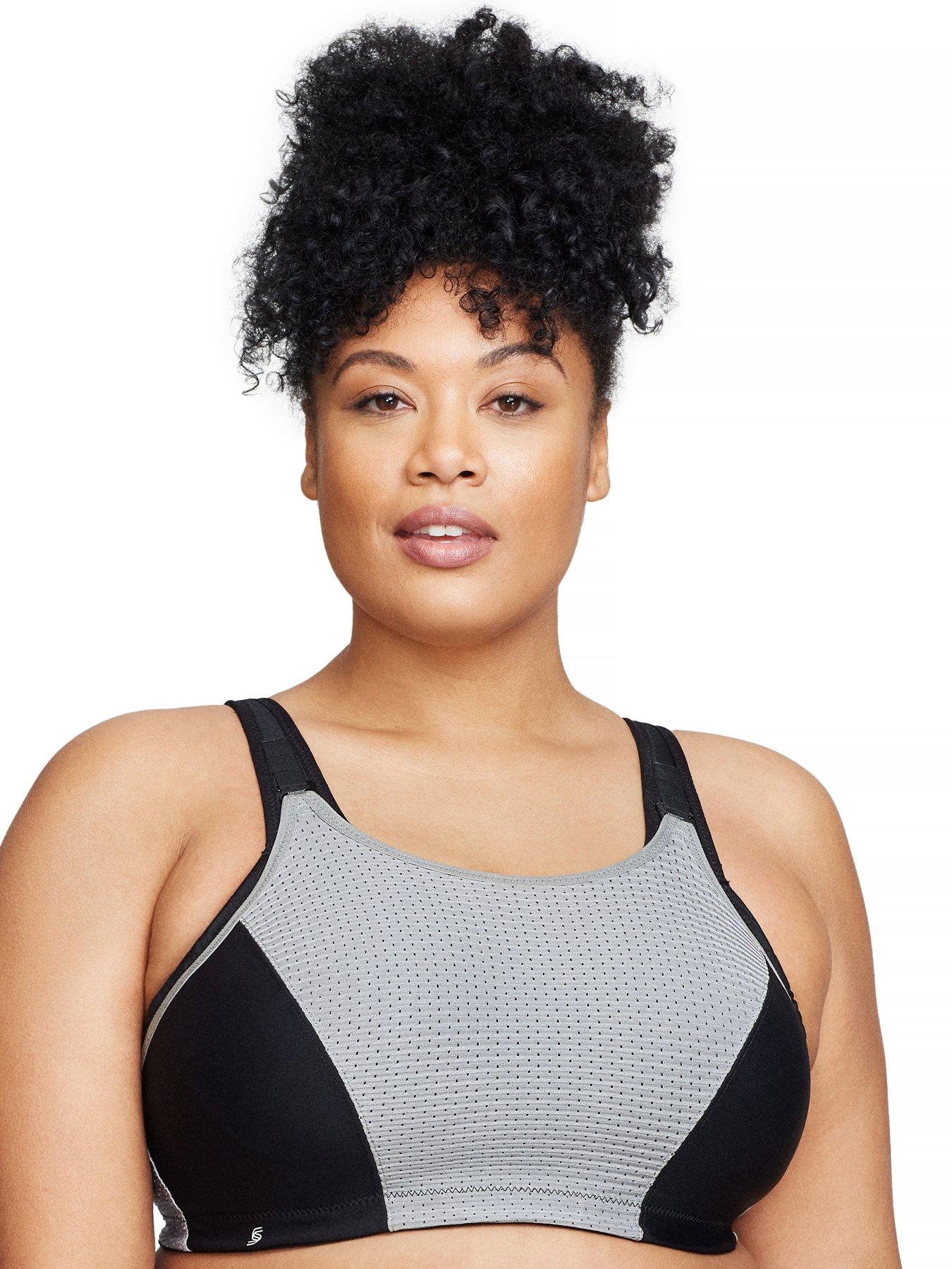 Glamorise Glamorise 1166 Sport Bra - Black/grey