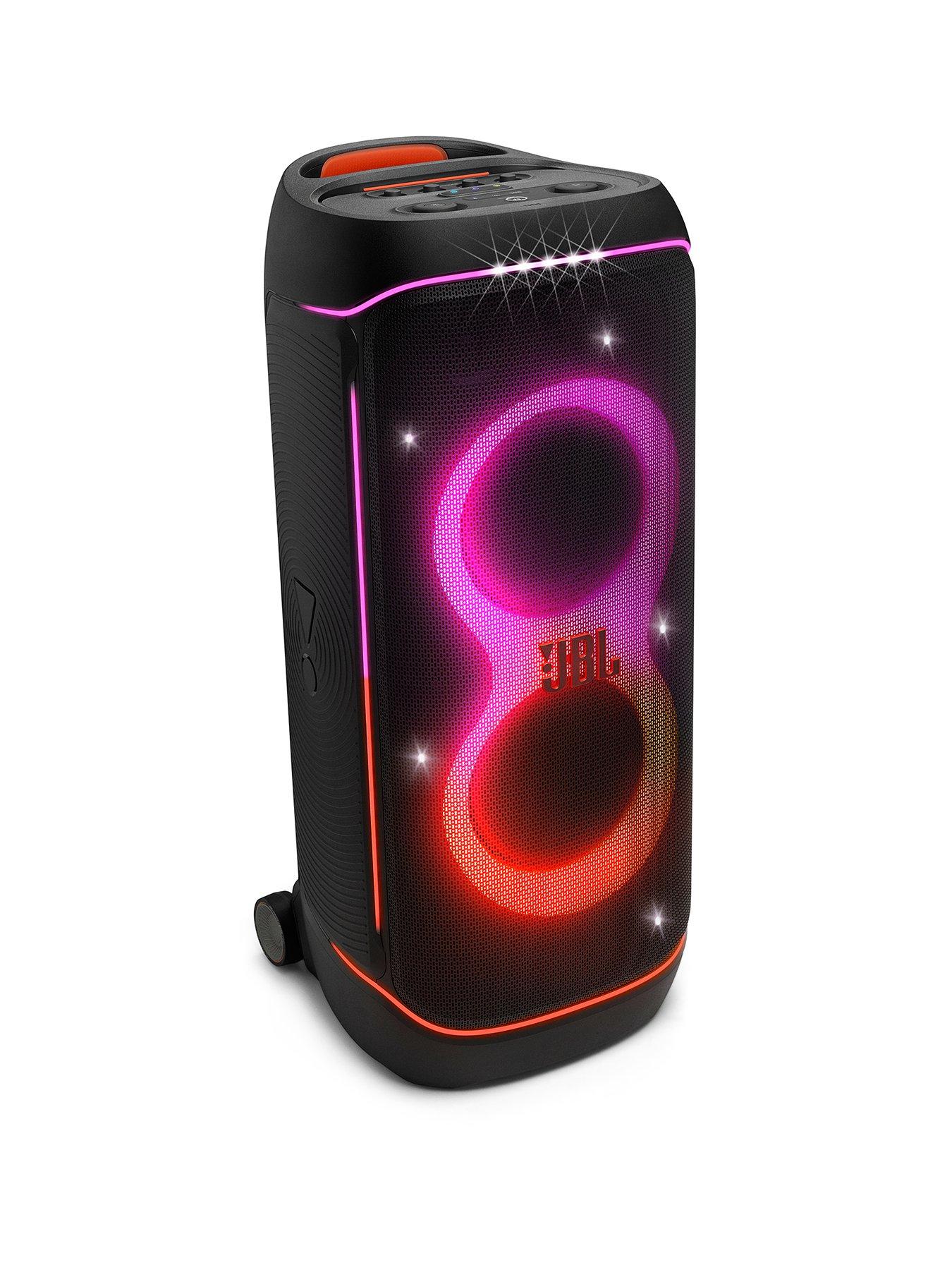 JBL Partybox 720, Powerful 800W Party Speaker on wheels with extended light show, IPX4, Auracast and battery (not incl.) prepared (EU/UK plug)