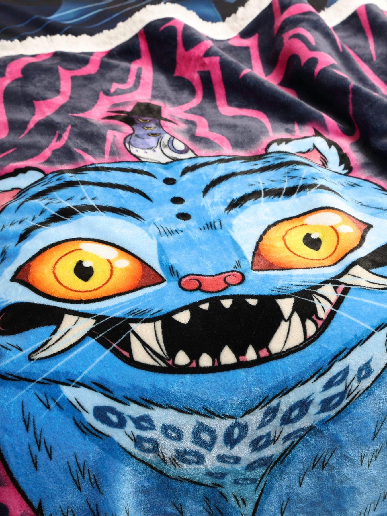 Image 3 of 7 of K-Pop Demon Hunters Derpy Pink Sherpa Back Fleece Blanket
