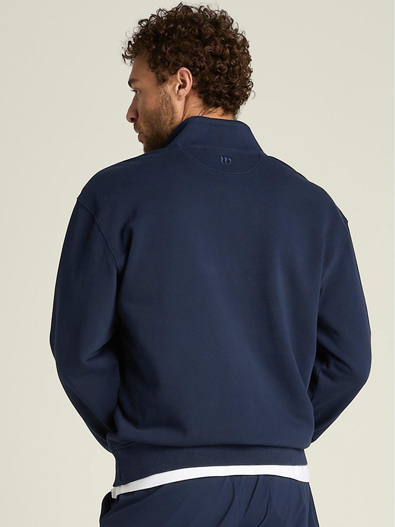 Image 2 of 4 of Wilson Mens Playstate Quarter-Zip Sweatshirt - Navy