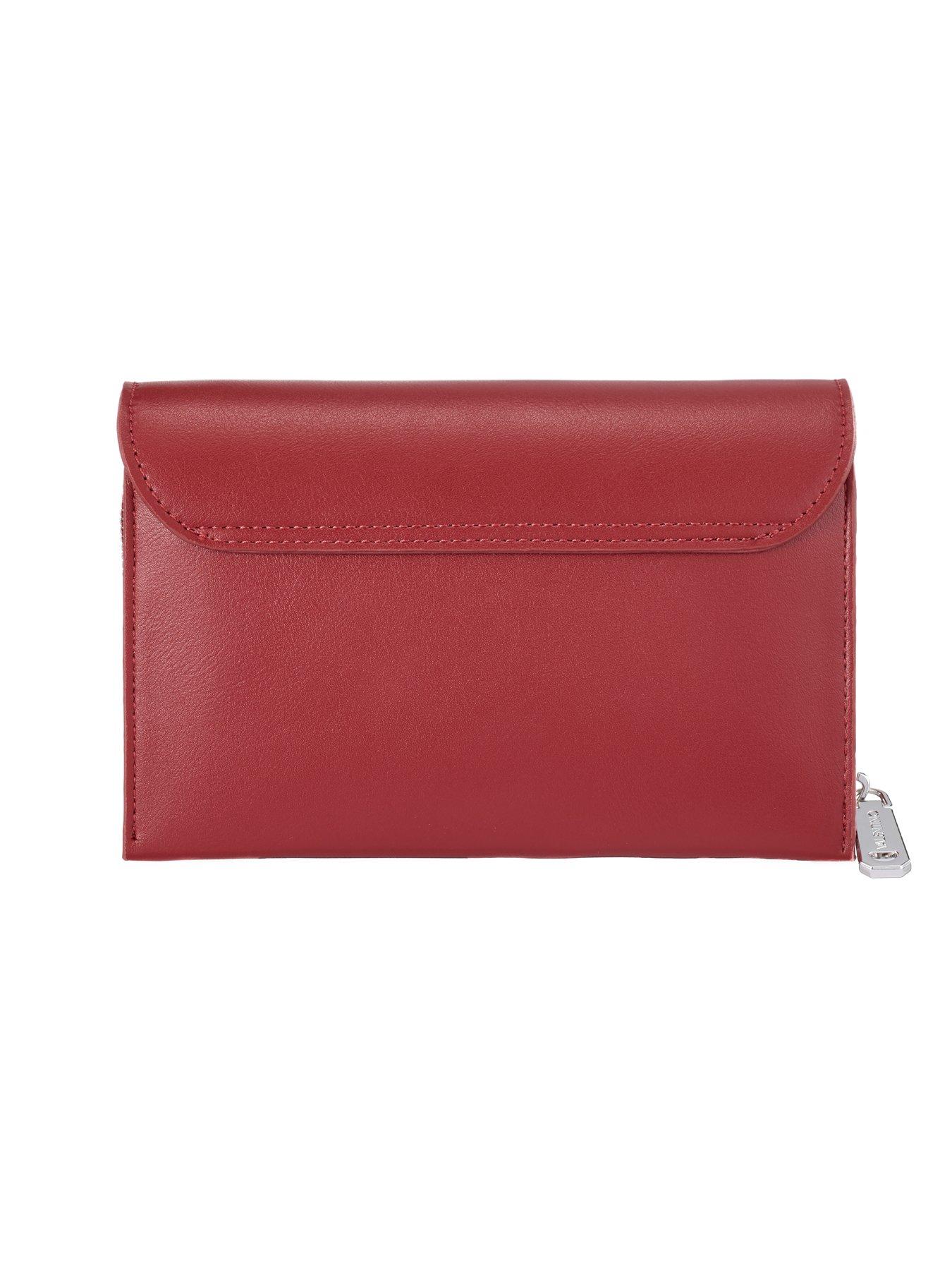 Image 2 of 6 of Valentino Logo Detail Crossbody Wallet Bag - Red