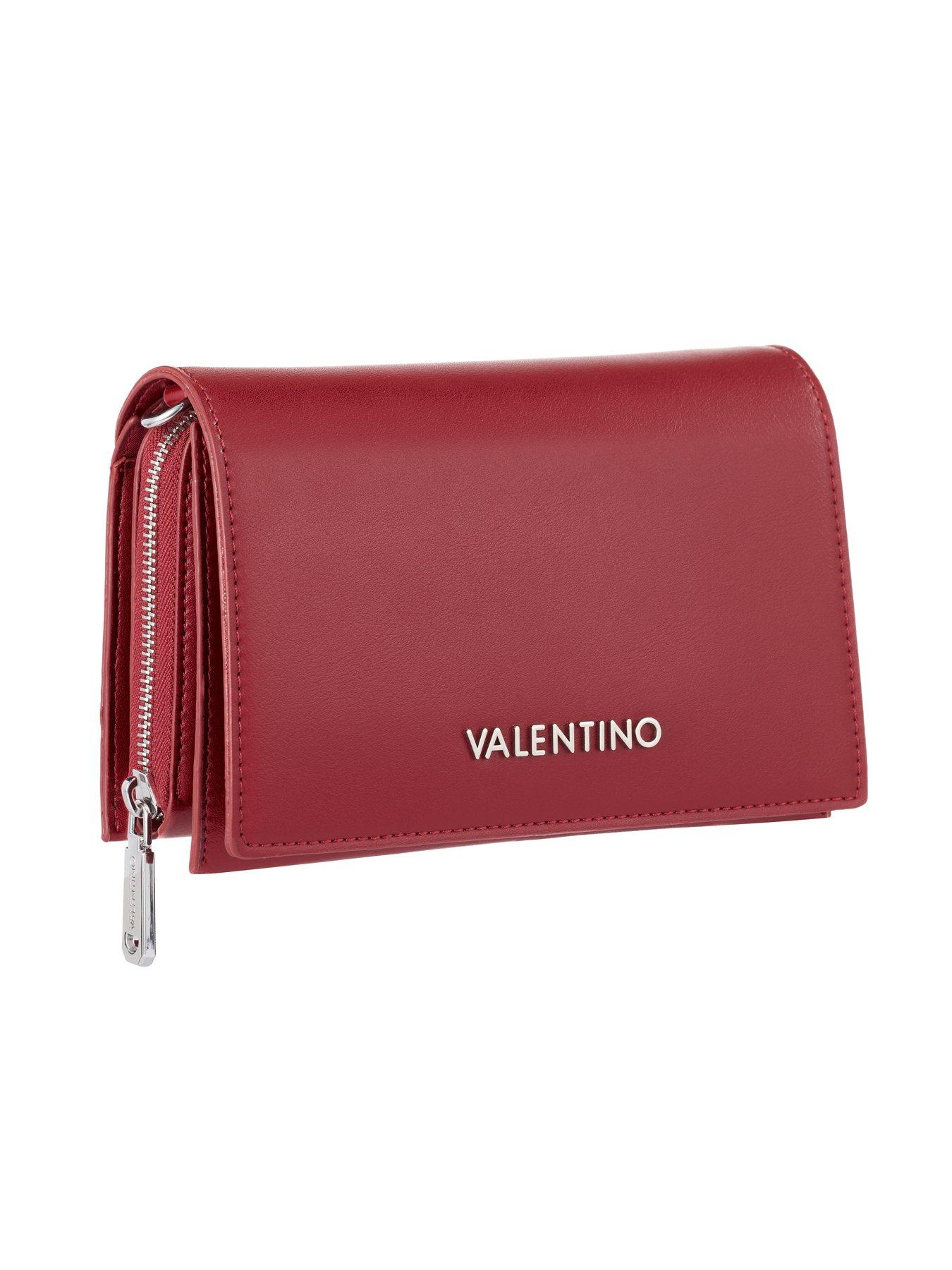 Image 3 of 6 of Valentino Logo Detail Crossbody Wallet Bag - Red