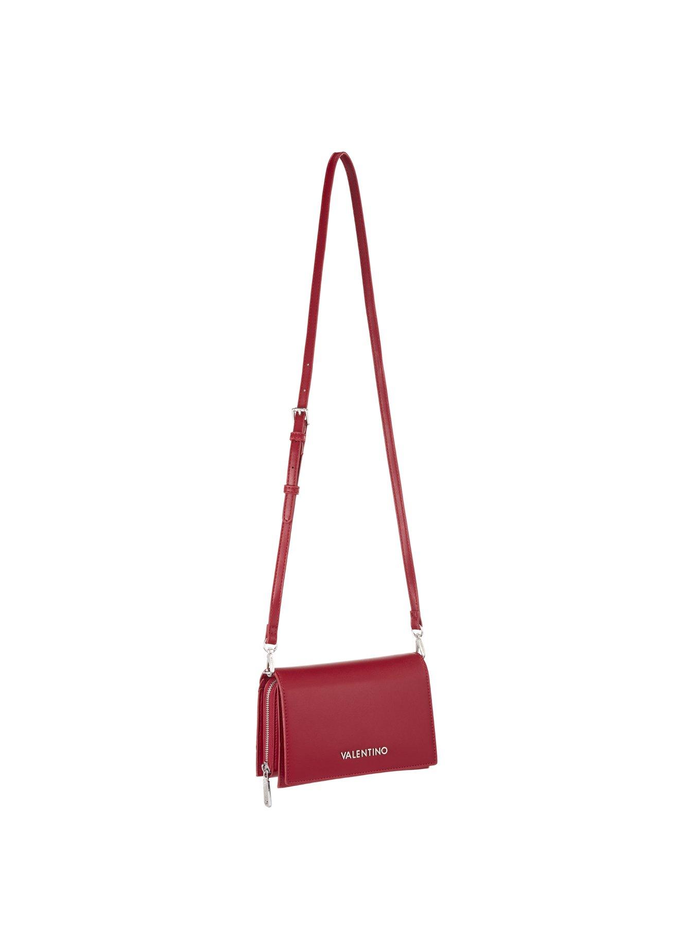 Image 5 of 6 of Valentino Logo Detail Crossbody Wallet Bag - Red