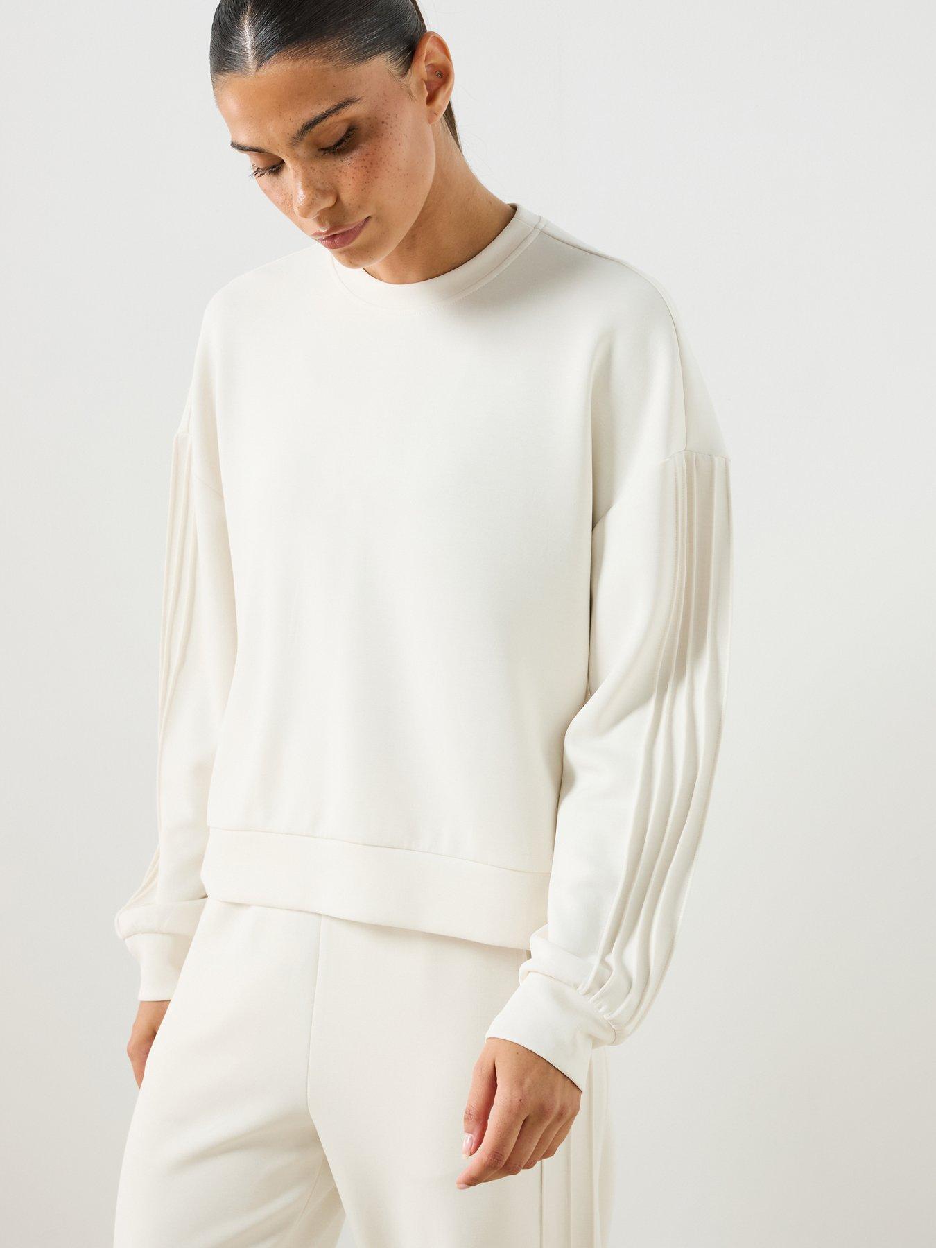 Sweaty Betty Womens Training Sand Wash Pin Tuck Sweatshirt - Beige