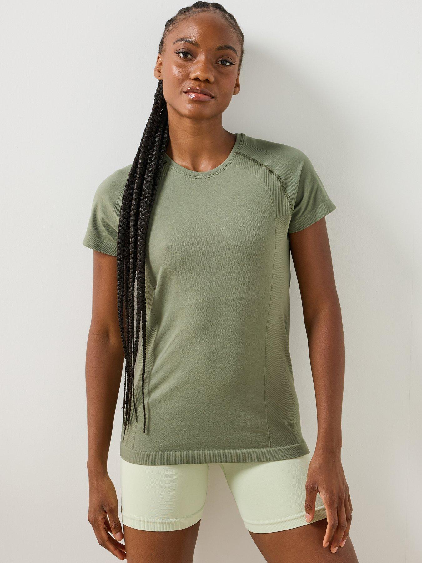 Sweaty Betty Womens Training Athlete Seamless Workout T-Shirt - Green