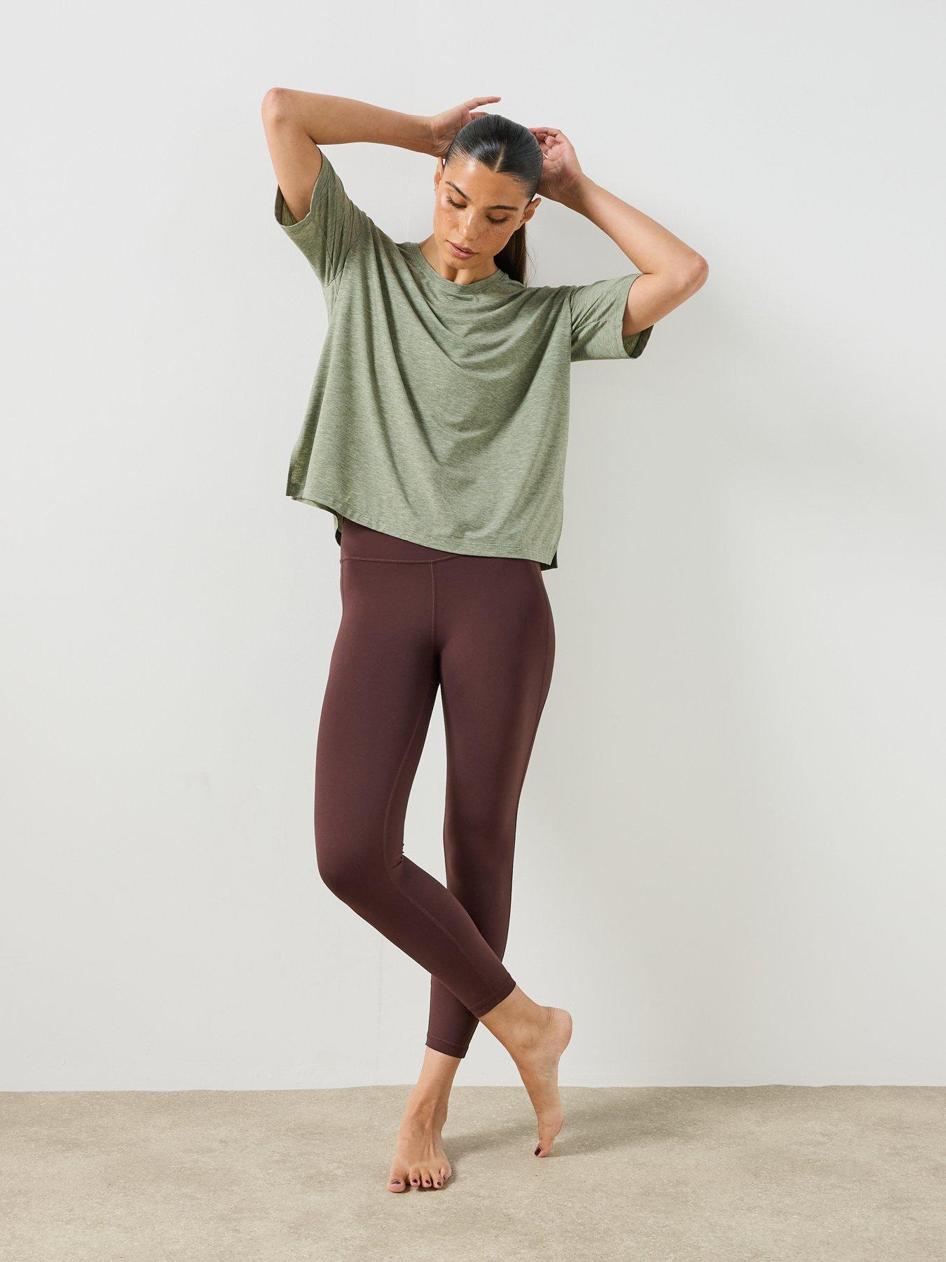 Image 3 of 6 of Sweaty Betty Womens Training Soft Flow Studio Longline T-Shirt - Green