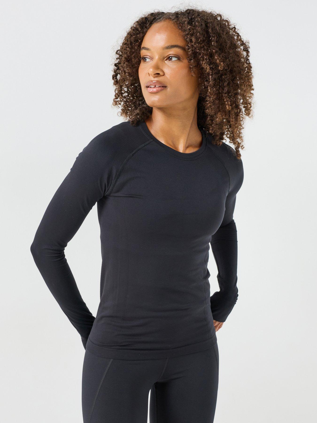 Sweaty Betty Womens Training Athlete Seamless Workout Longsleeve 2.0 - Black