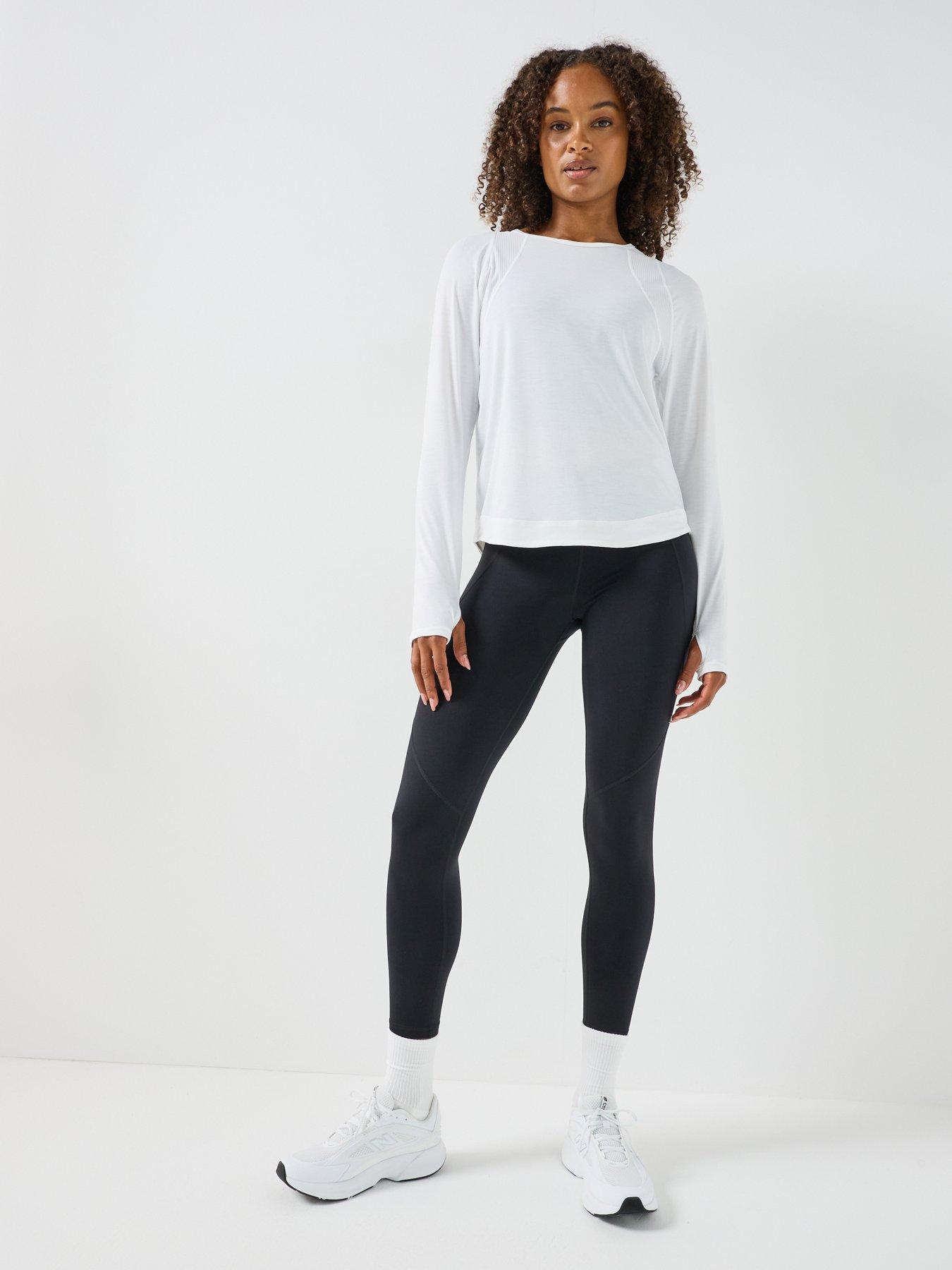 Image 3 of 6 of Sweaty Betty Womens Training Breathe Easy Mesh Long Sleeve Top 2.0 - White