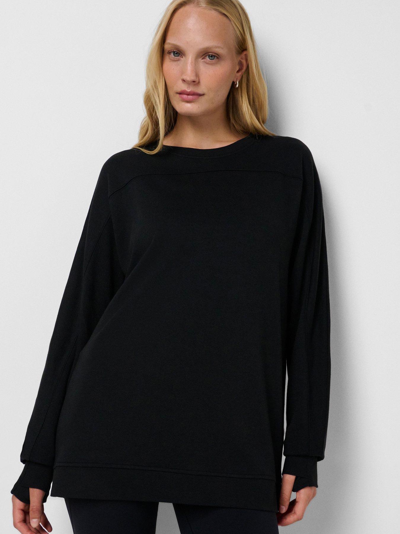 Sweaty Betty Womens Training After Class Longline Sweatshirt - Black