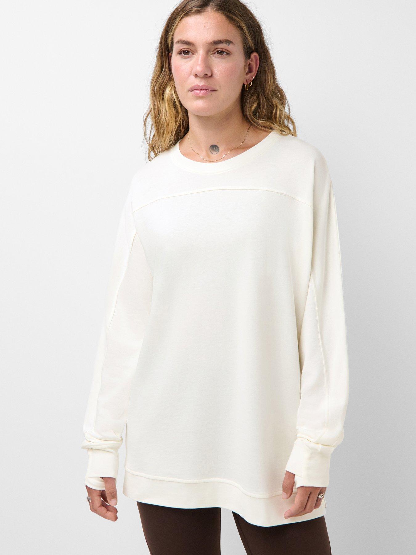 Sweaty Betty Womens Training After Class Longline Sweatshirt - White