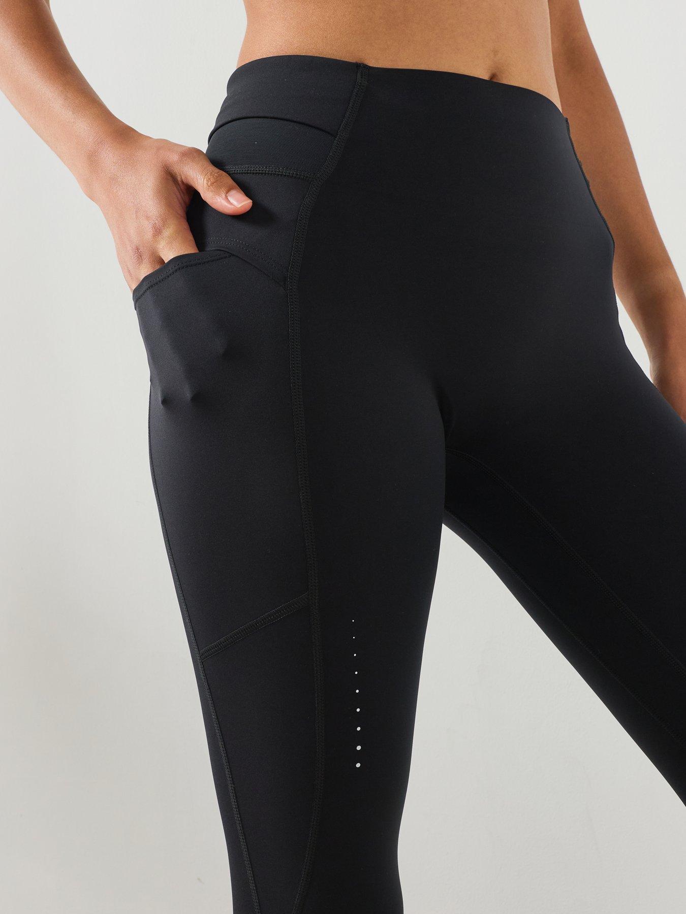 Image 6 of 6 of Sweaty Betty Womens Runner's High Power 7/8 Leggings - Black