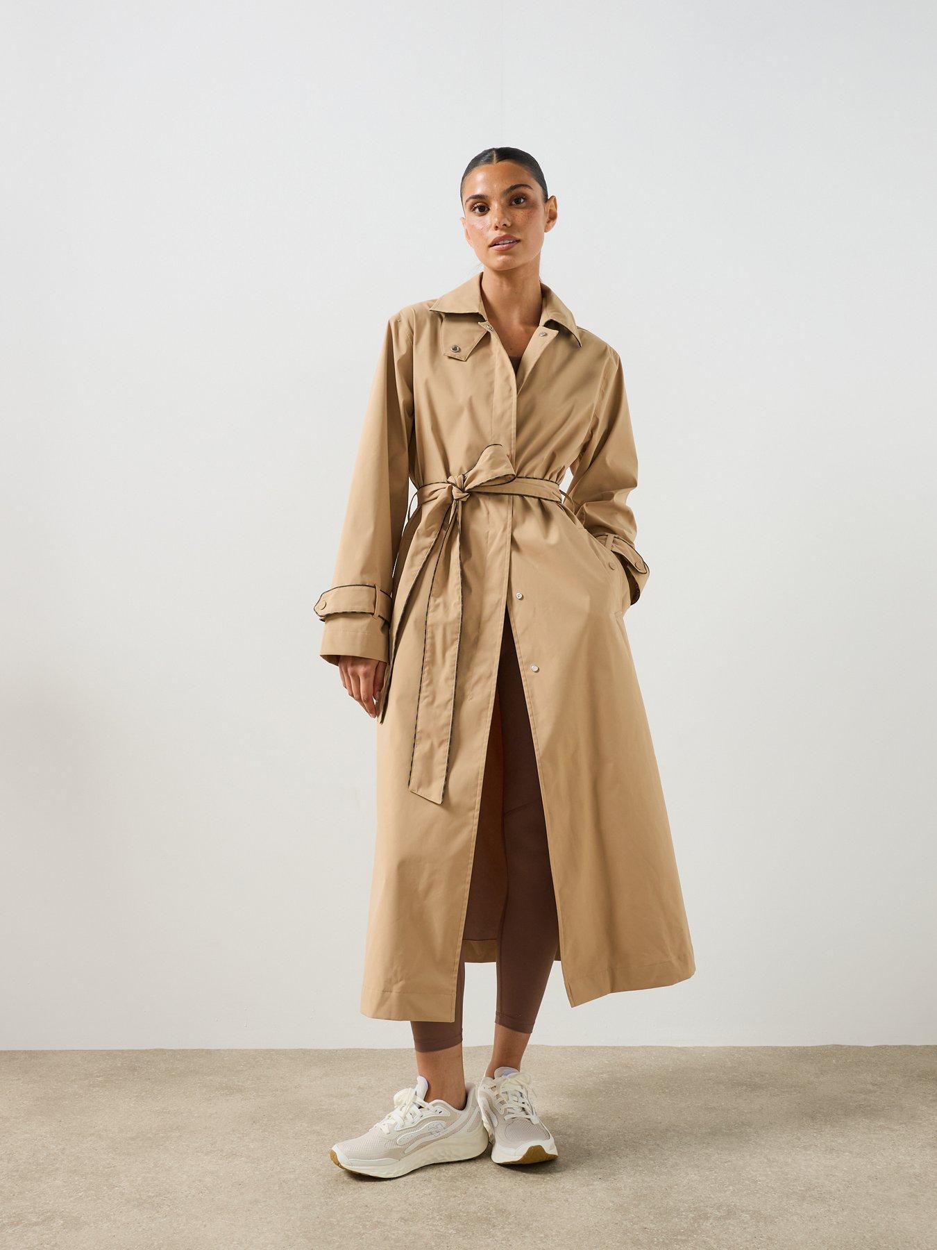 Sweaty Betty Womens Training Motion Waterproof Trenchcoat - Beige