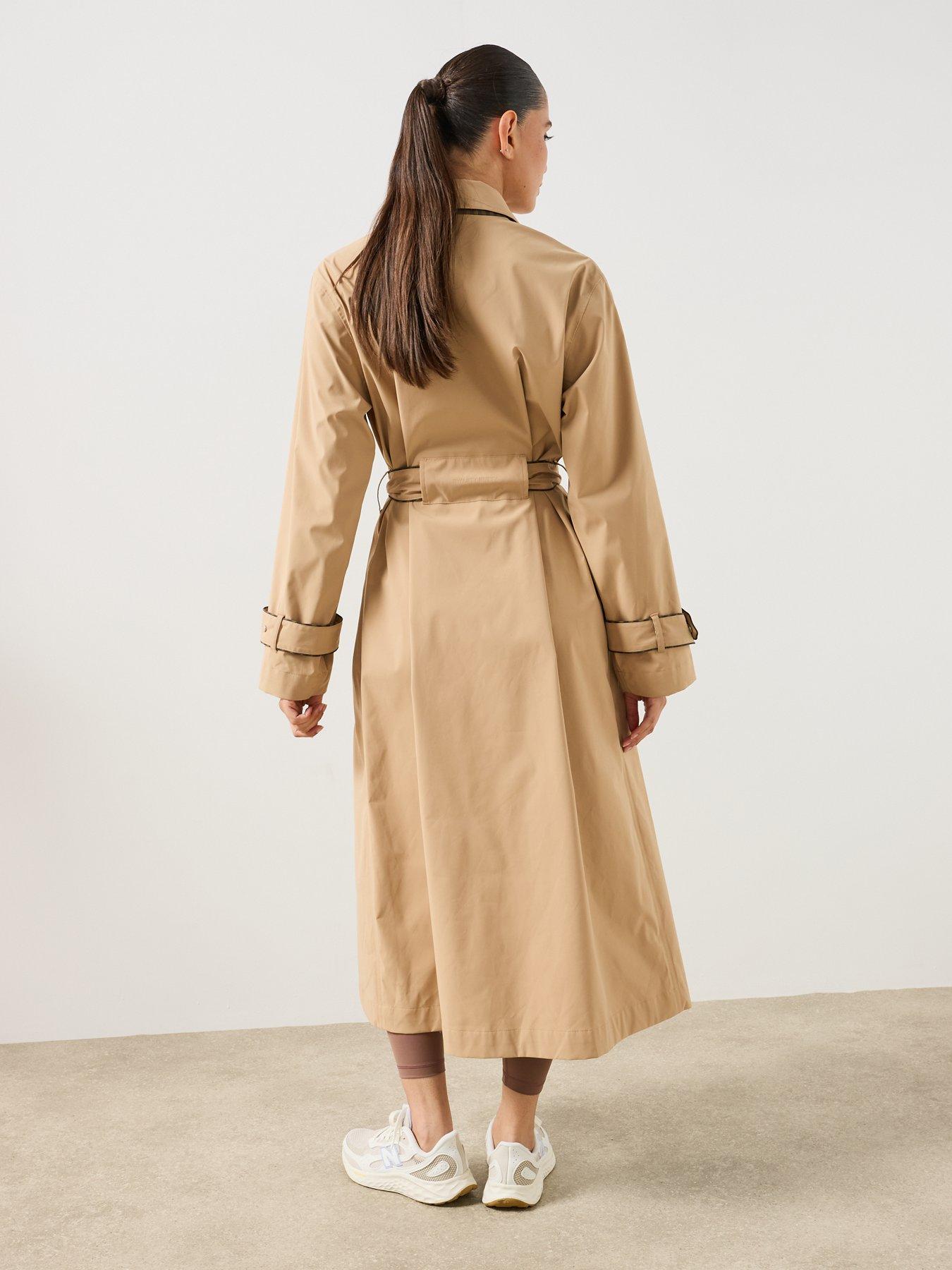 Image 2 of 6 of Sweaty Betty Womens Training Motion Waterproof Trenchcoat - Beige