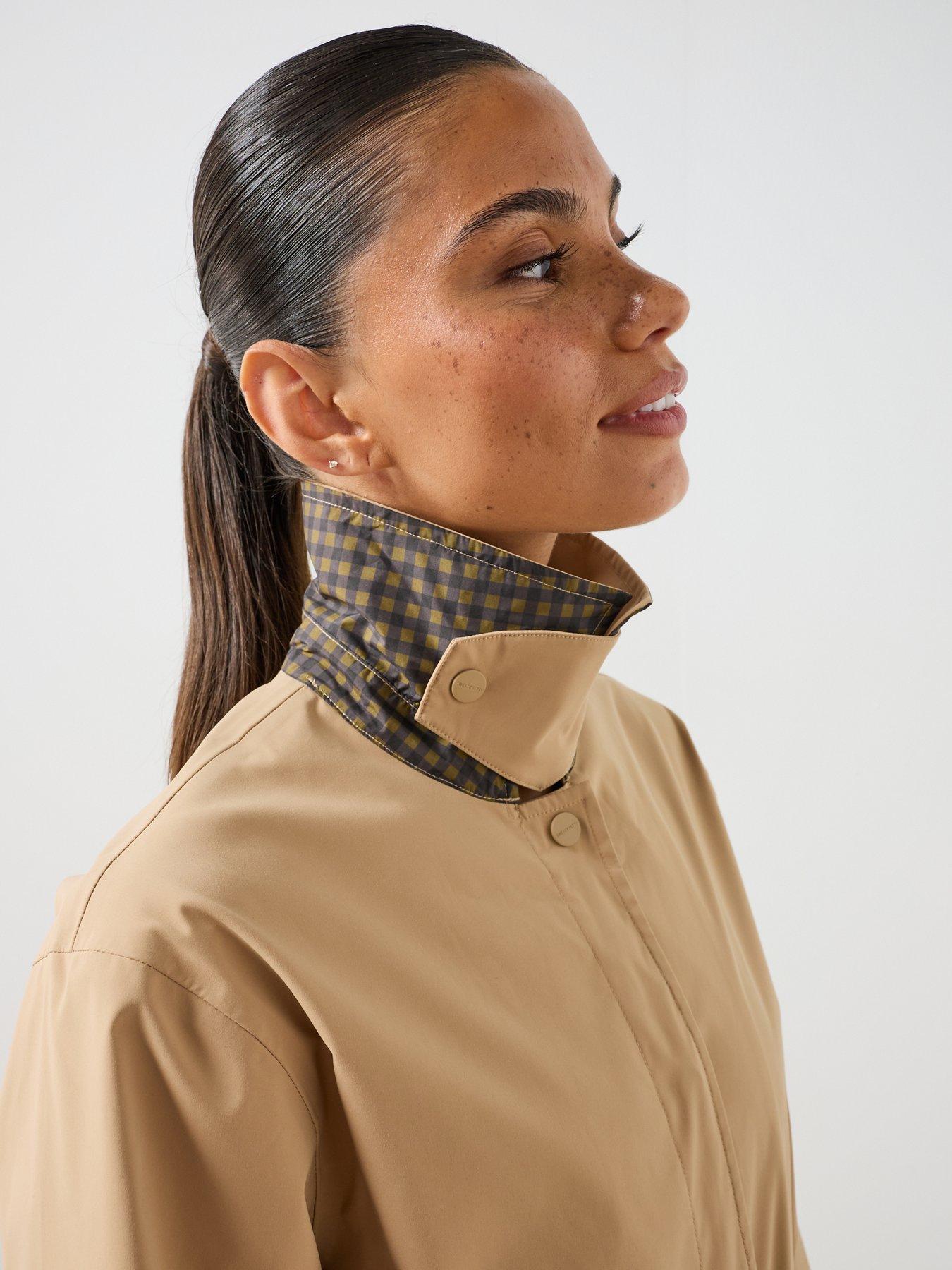 Image 5 of 6 of Sweaty Betty Womens Training Motion Waterproof Trenchcoat - Beige