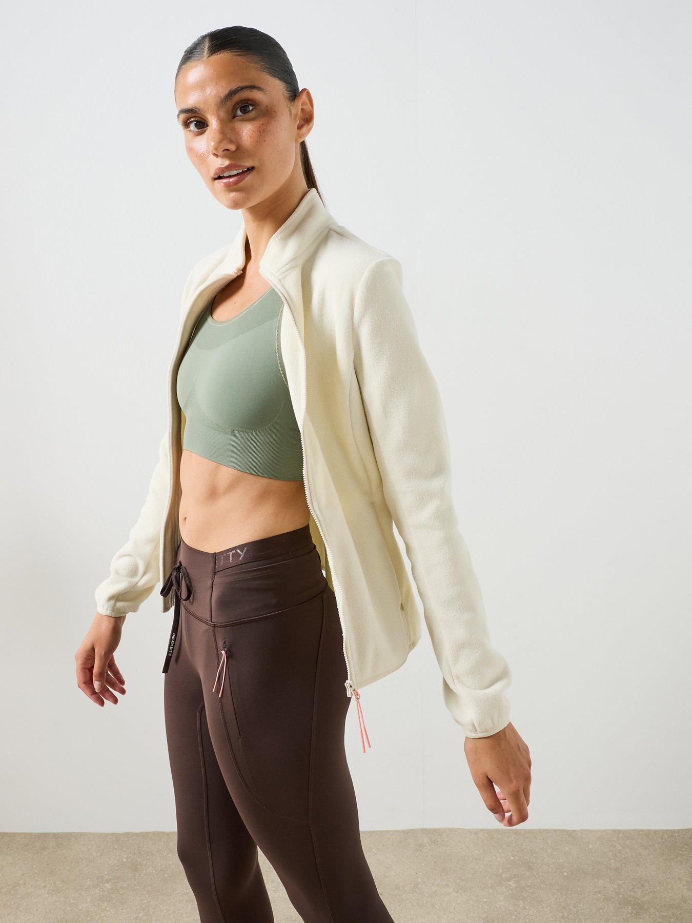Image 4 of 6 of Sweaty Betty Womens 7/8 Drawcord Zip Pocket Leggings - Brown