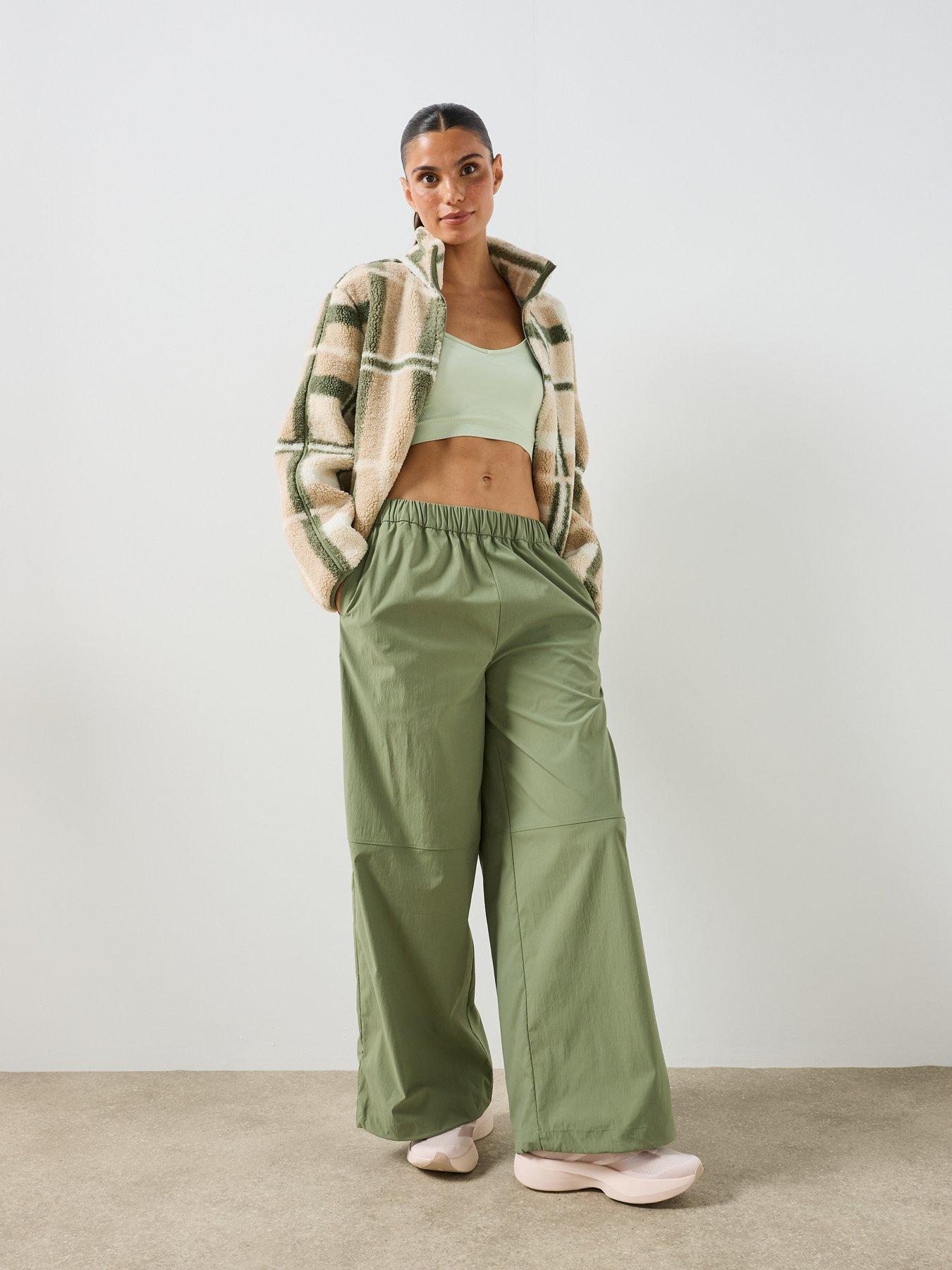 Image 3 of 6 of Sweaty Betty Womens Wide Leg Elasticated Waist Joggers - Green