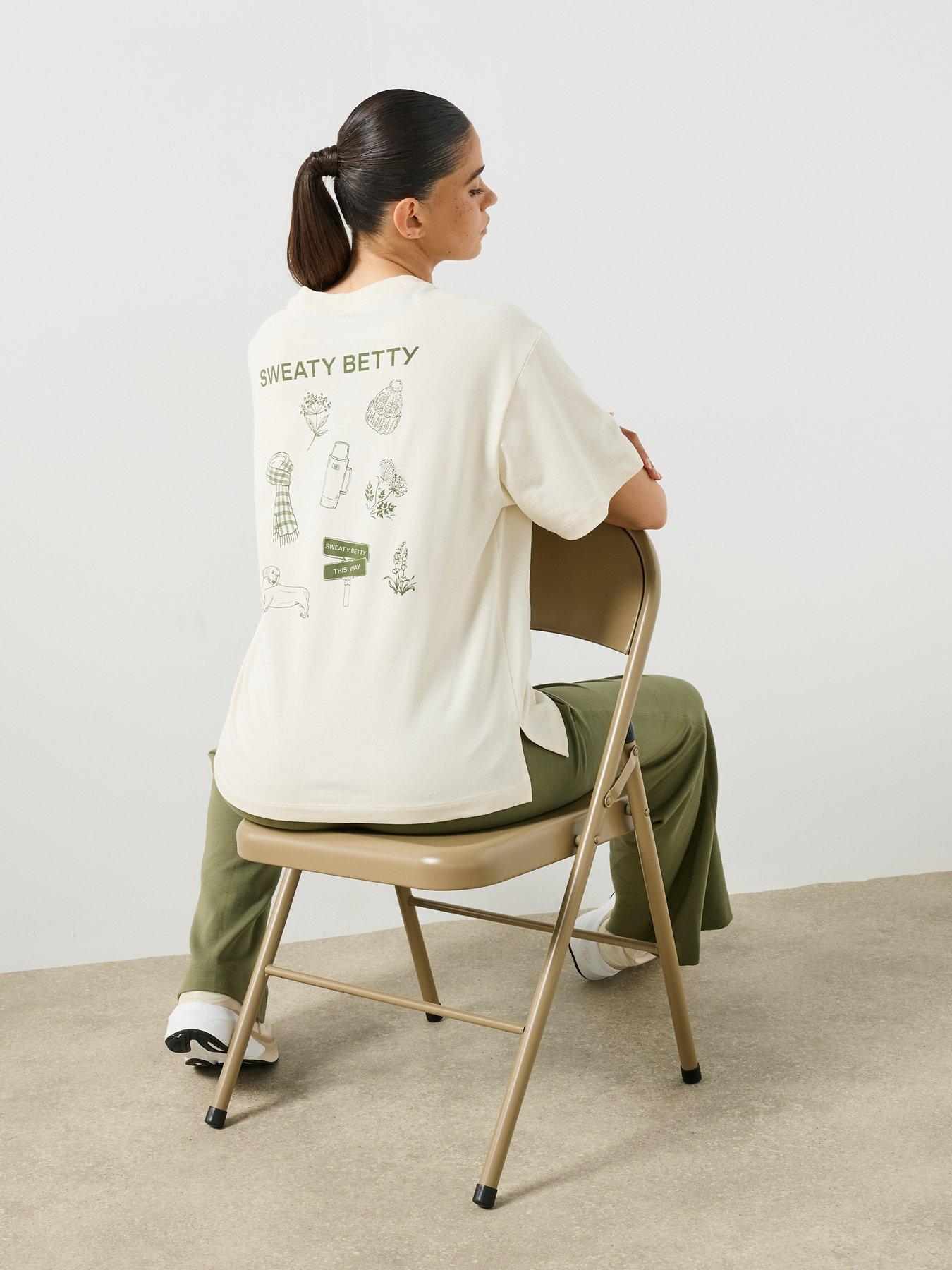 Image 6 of 6 of Sweaty Betty Womens Piped Drawstring Wide Leg Trousers - Green