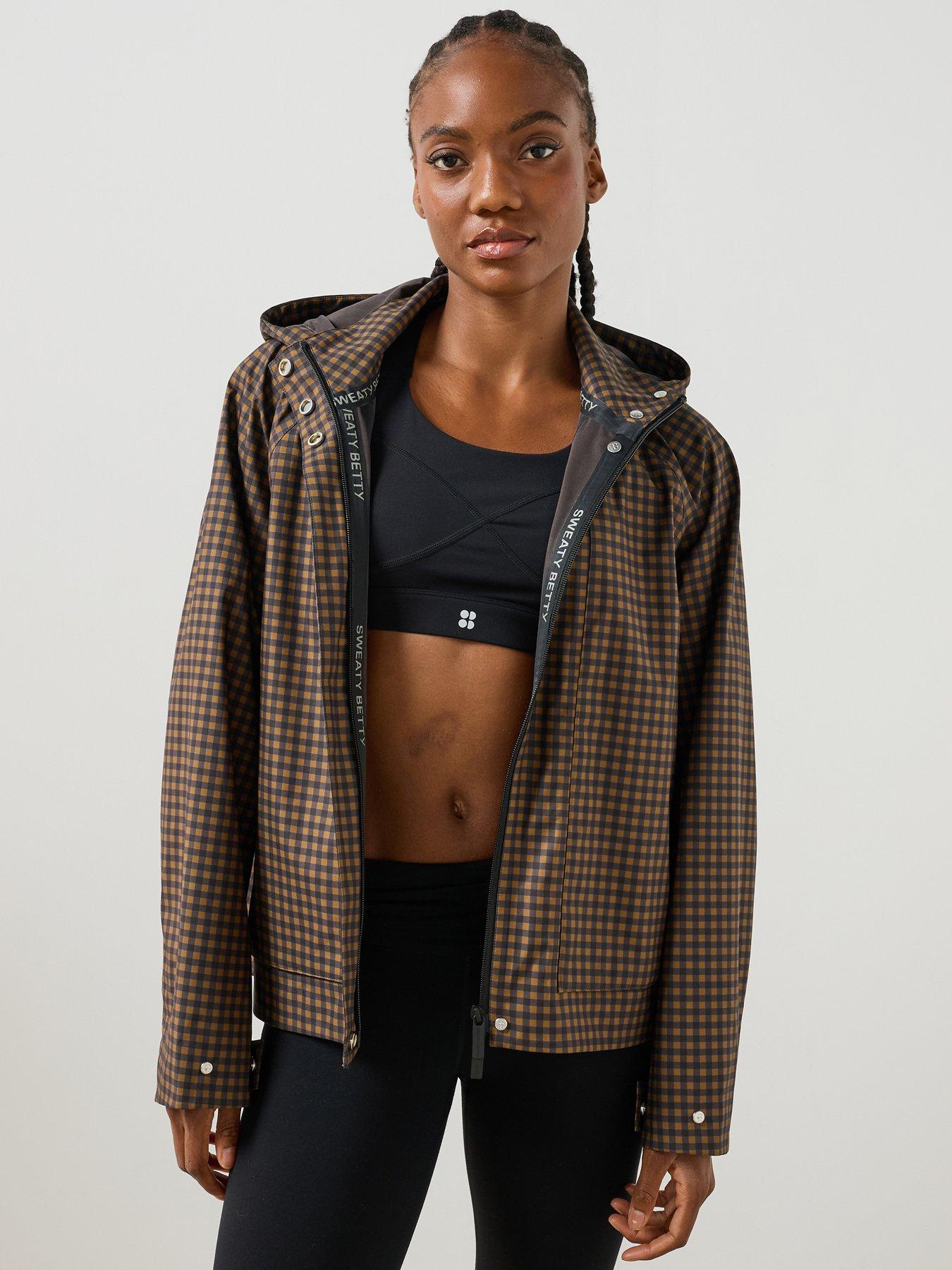 Sweaty Betty Motion Waterproof Cropped Parka - Brown
