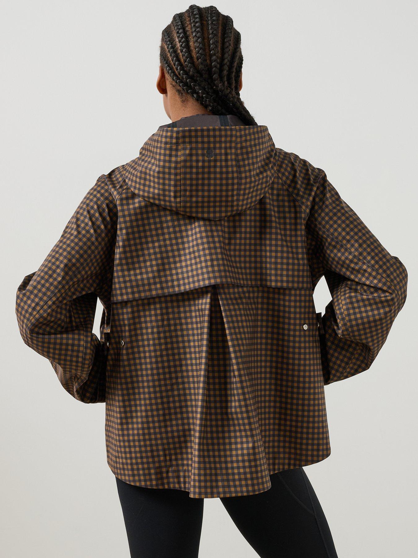 Image 2 of 6 of Sweaty Betty Womens Motion Waterproof Cropped Parka - Brown