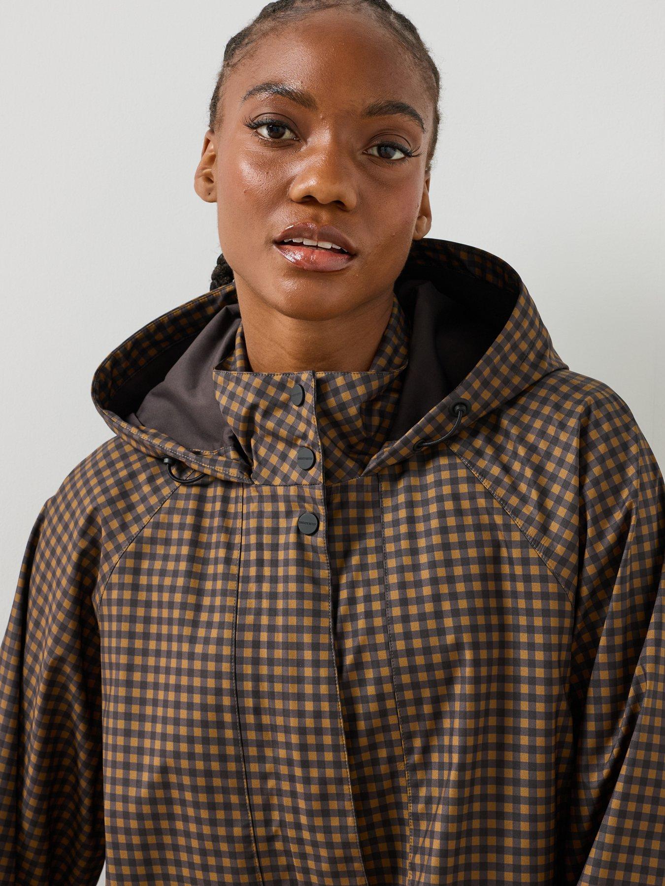 Image 5 of 6 of Sweaty Betty Womens Motion Waterproof Cropped Parka - Brown