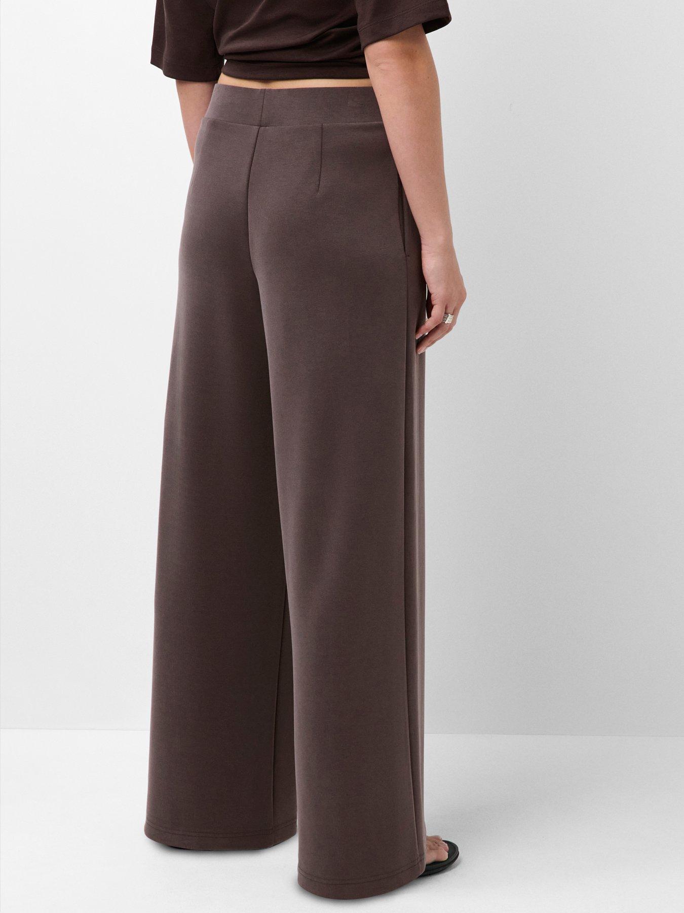 Image 2 of 4 of Sweaty Betty Sand Wash Wide Leg Trousers - Espresso Brown