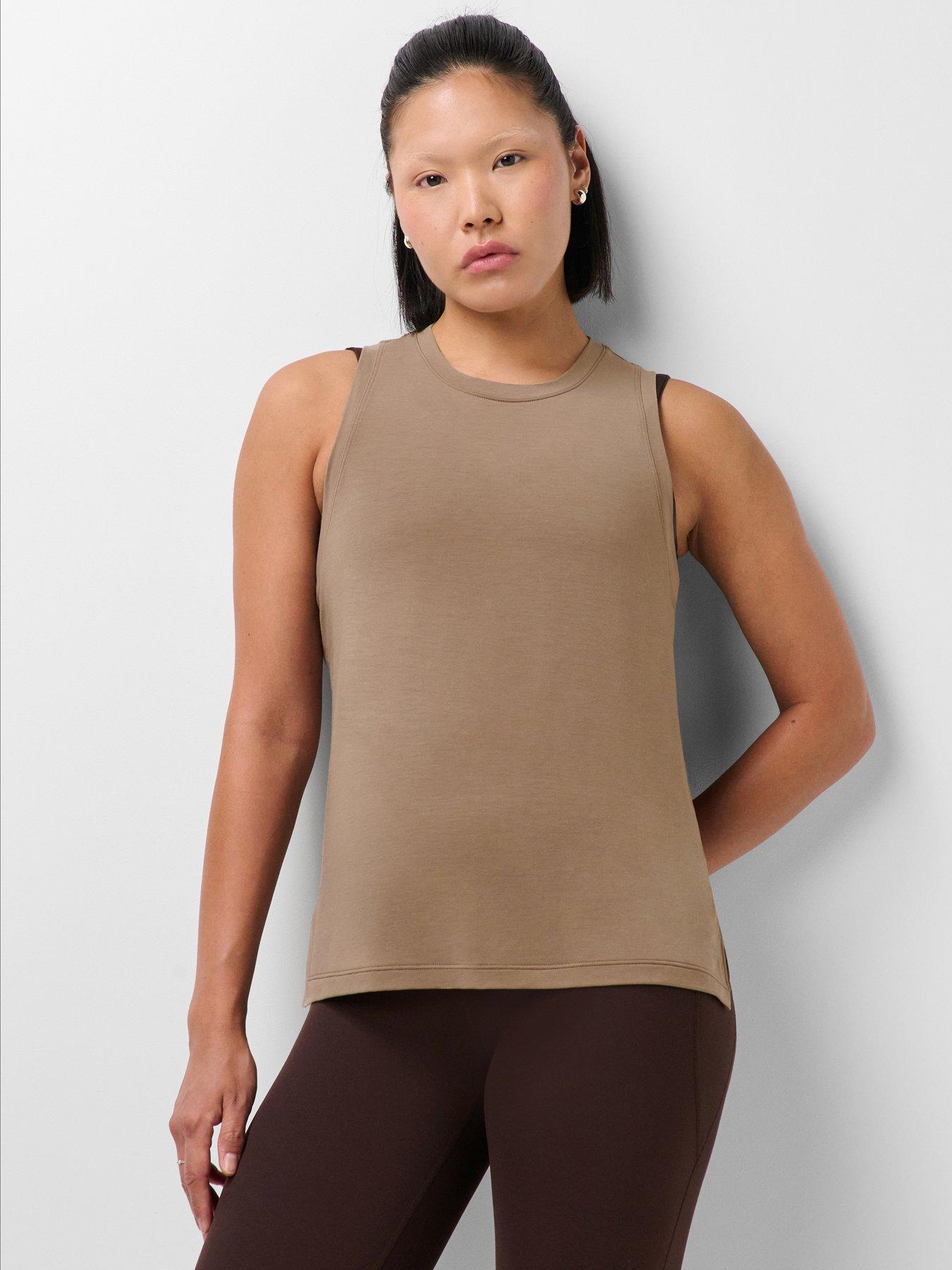 Sweaty Betty Womens Training Soft Flow Studio Tank Top - Brown