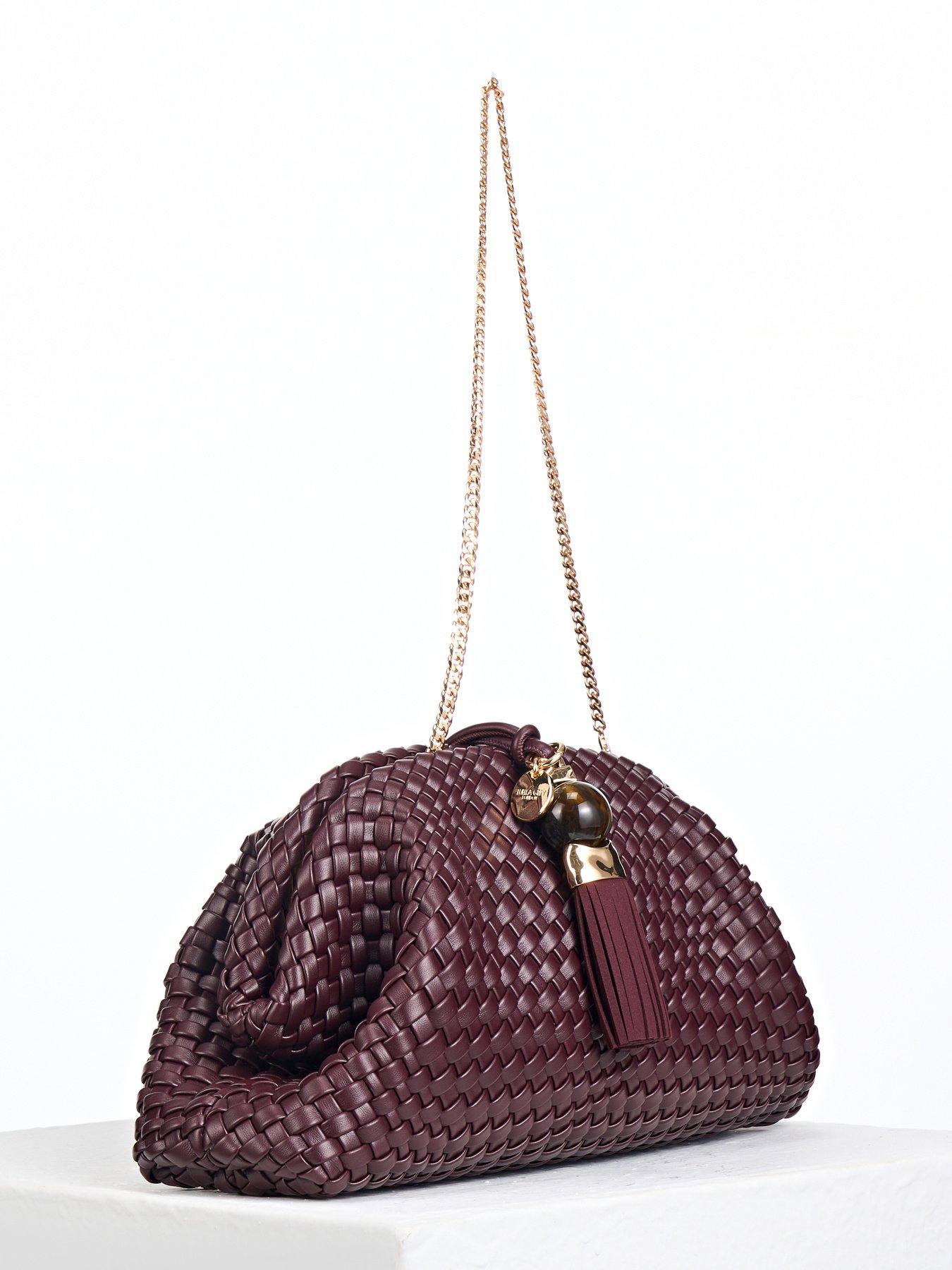 Image 3 of 6 of Luella Grey Indigo Oversized Clutch - Black Cherry