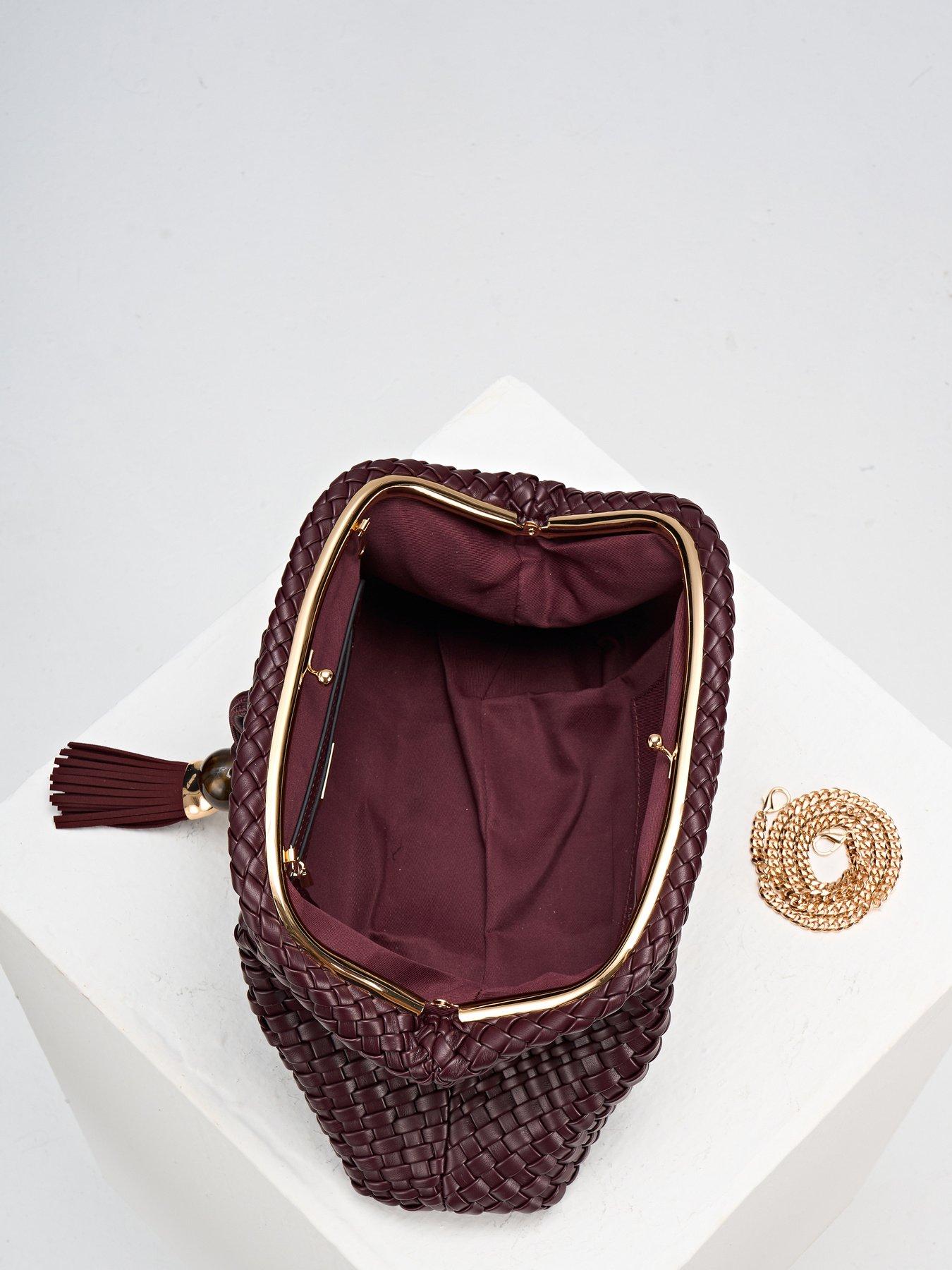 Image 4 of 6 of Luella Grey Indigo Oversized Clutch - Black Cherry