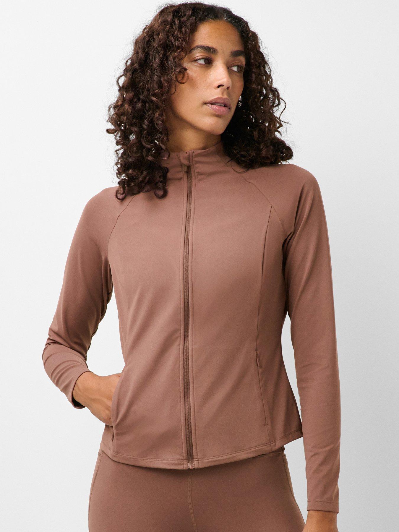 Sweaty Betty Ultimate Studio Zip Up - Brown