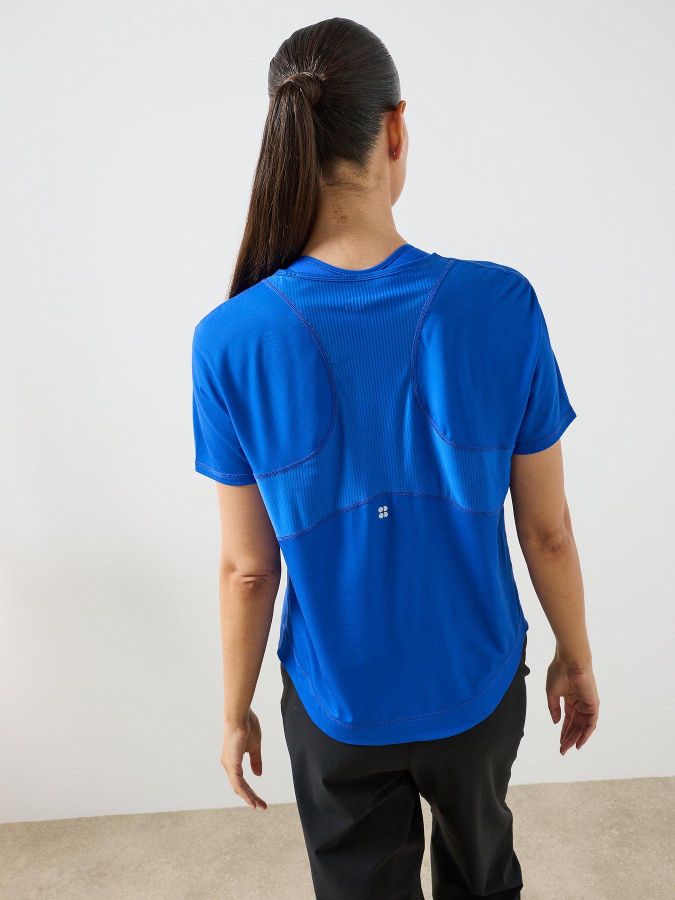 Image 2 of 6 of Sweaty Betty Womens Running Breathe Easy Mesh T-shirt - Blue