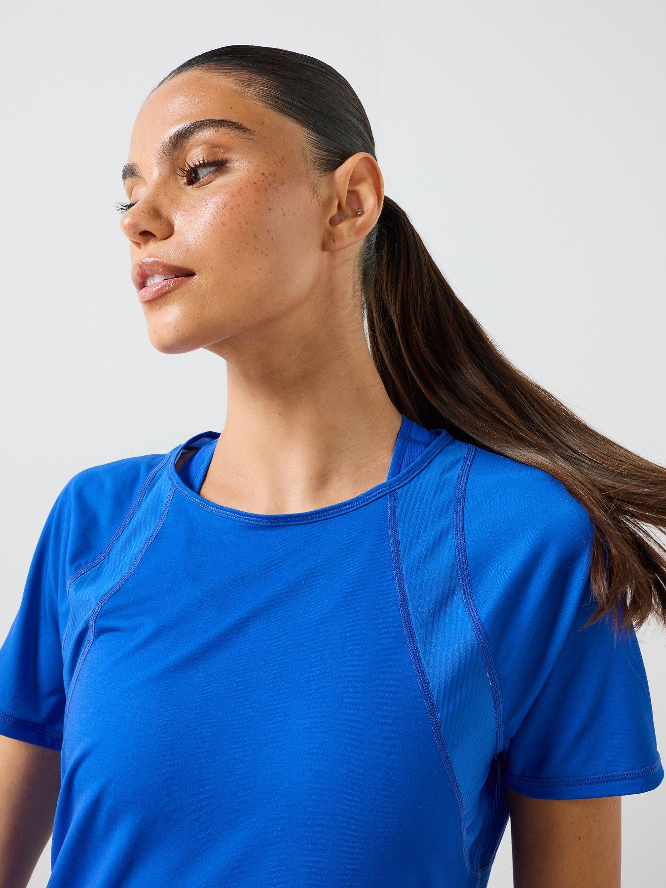 Image 4 of 6 of Sweaty Betty Womens Running Breathe Easy Mesh T-shirt - Blue