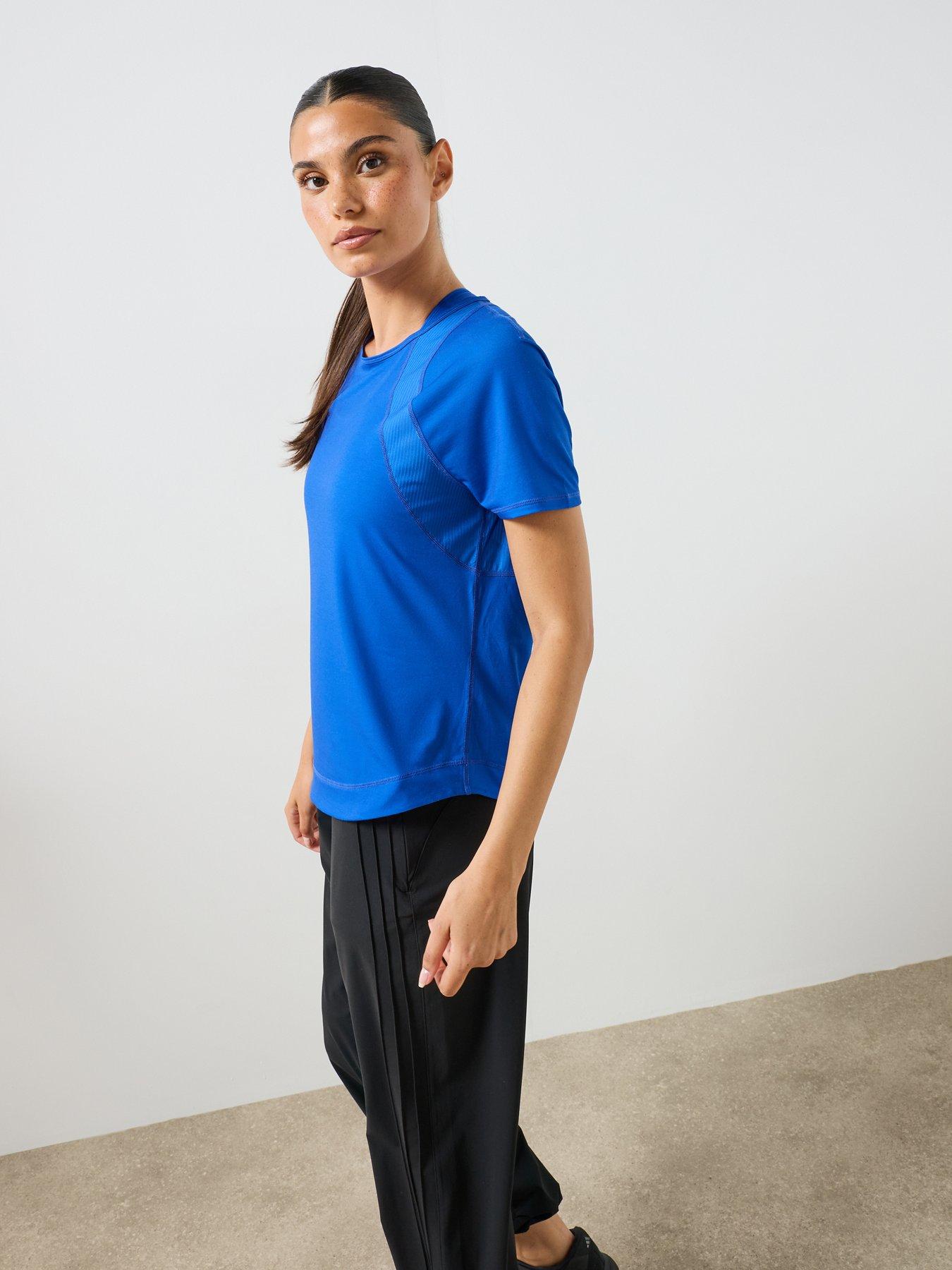 Image 6 of 6 of Sweaty Betty Womens Running Breathe Easy Mesh T-shirt - Blue