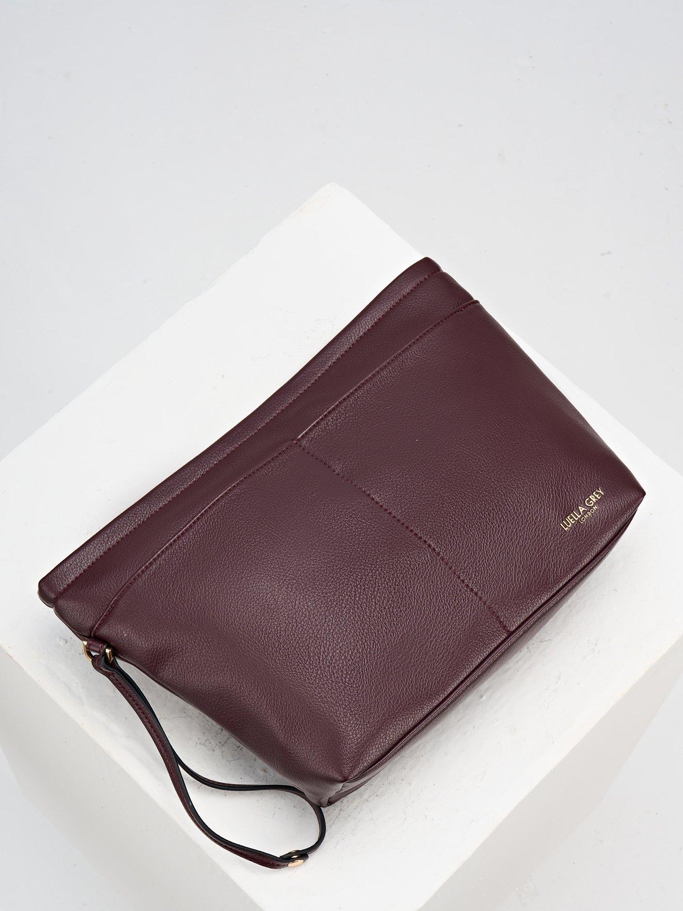 Image 5 of 7 of Luella Grey Saskia Woven Tote - Black Cherry