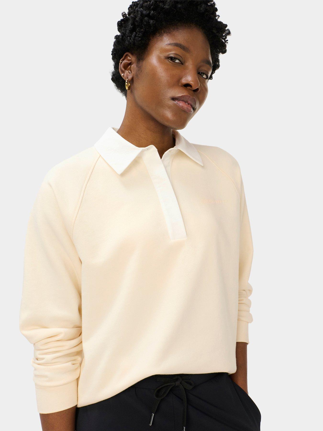 Sweaty Betty Womens Revive Rugby Sweatshirt - Beige