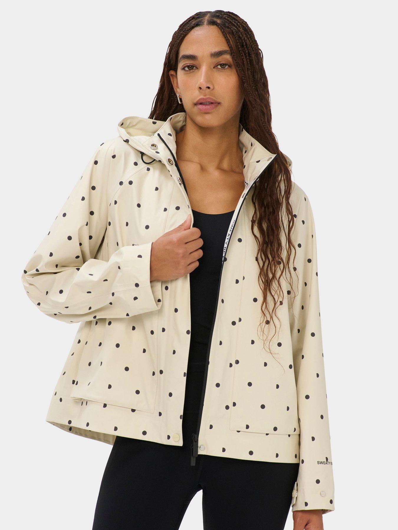 Sweaty Betty Womens Training Motion Waterproof Cropped Parka Jacket - Cream