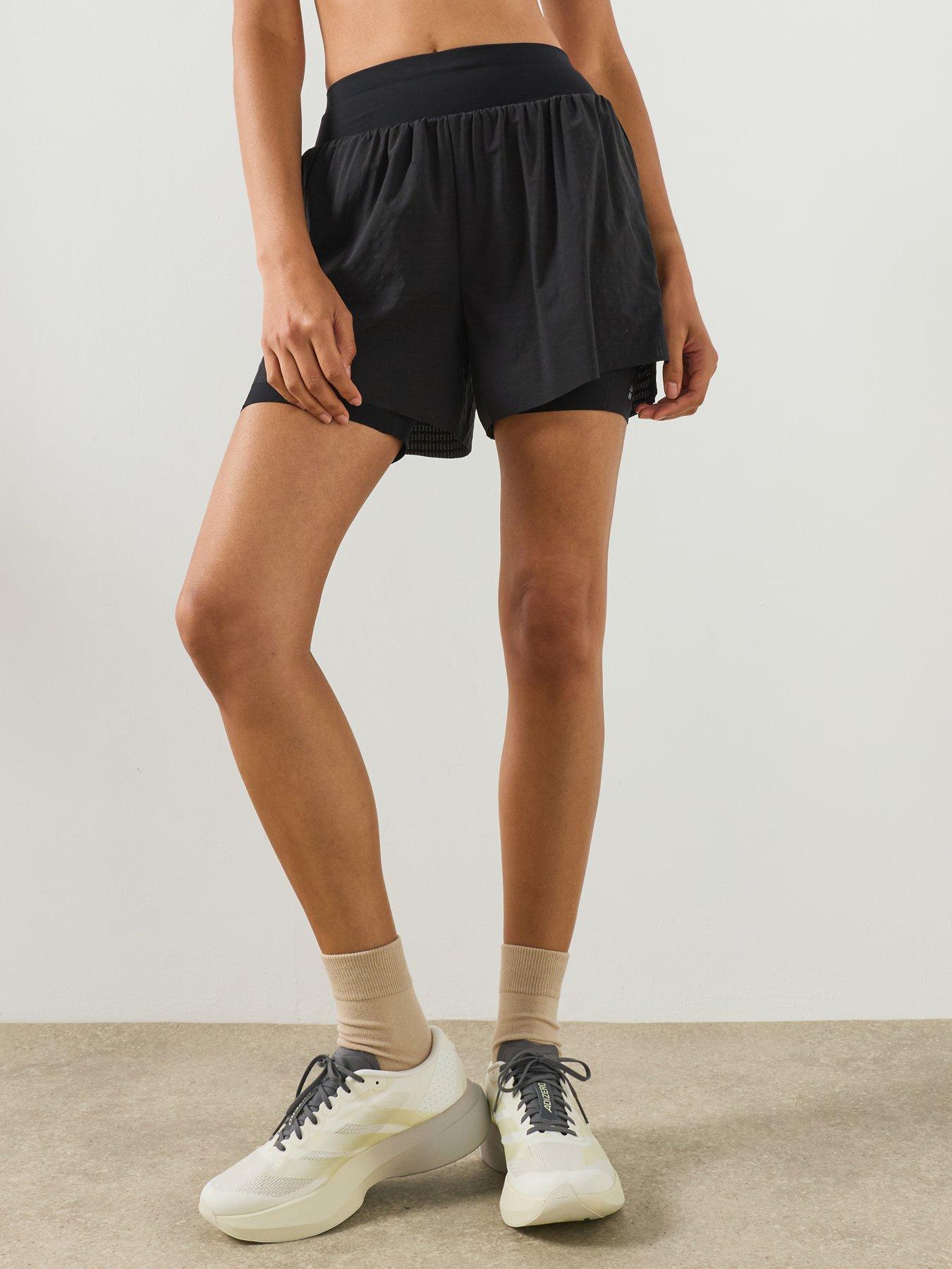 Sweaty Betty Womens Training Power 6 Inch Texture Perforated Mesh Shorts - Black