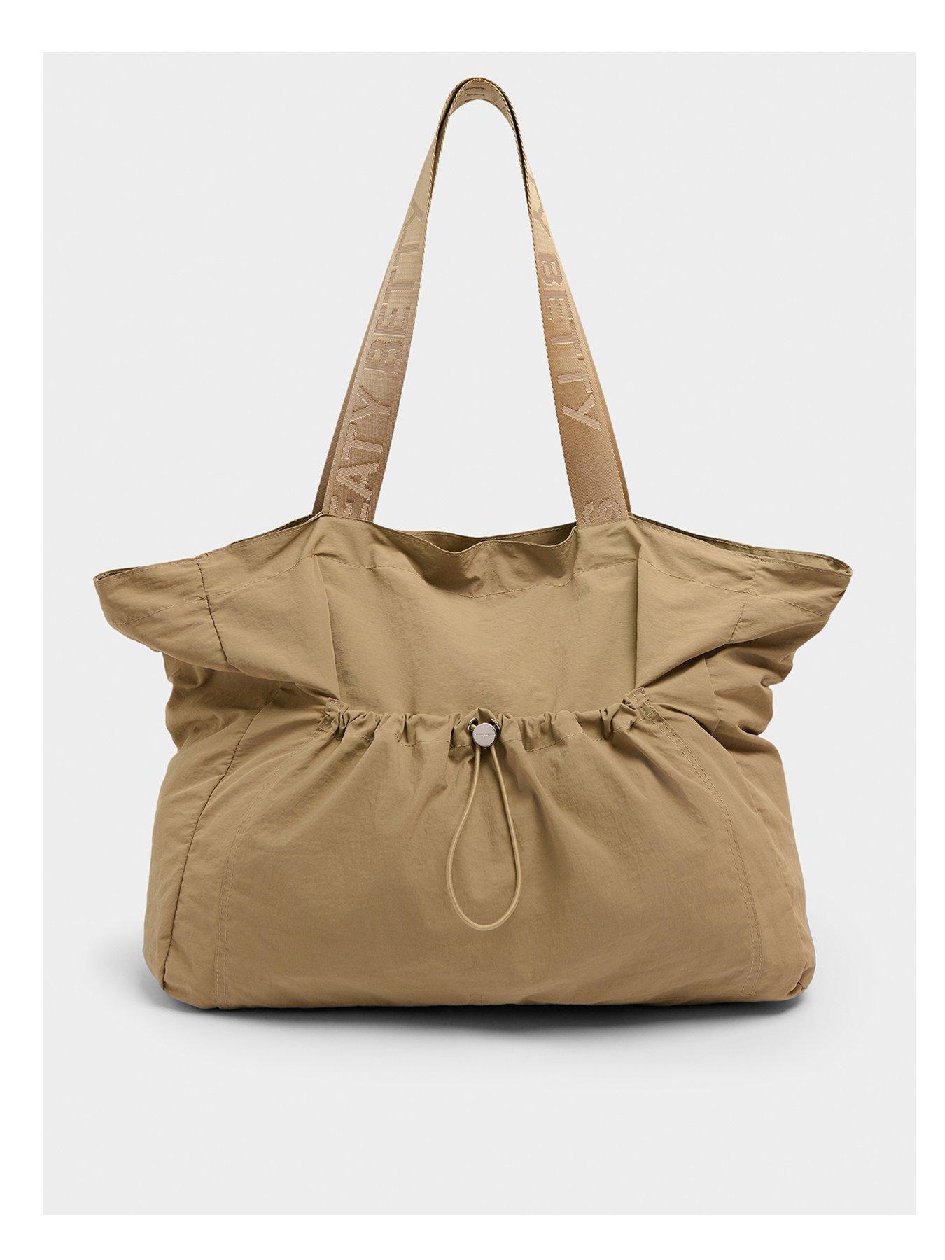 Image 1 of 5 of Sweaty Betty Womens Training Nylon Ruched Tote Bag - Beige