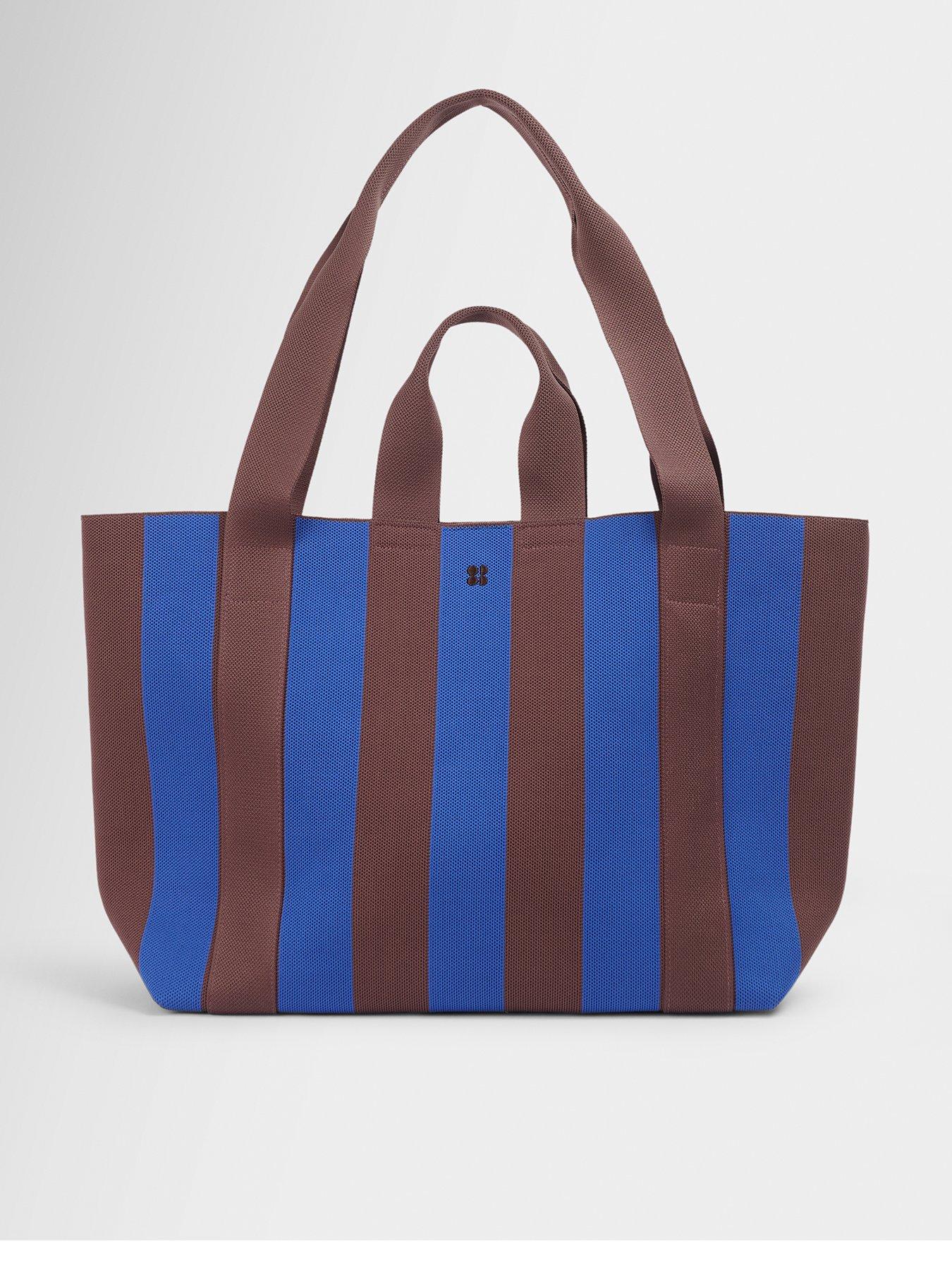 Sweaty Betty Womens Training Knitted Stripe Bag - Blue