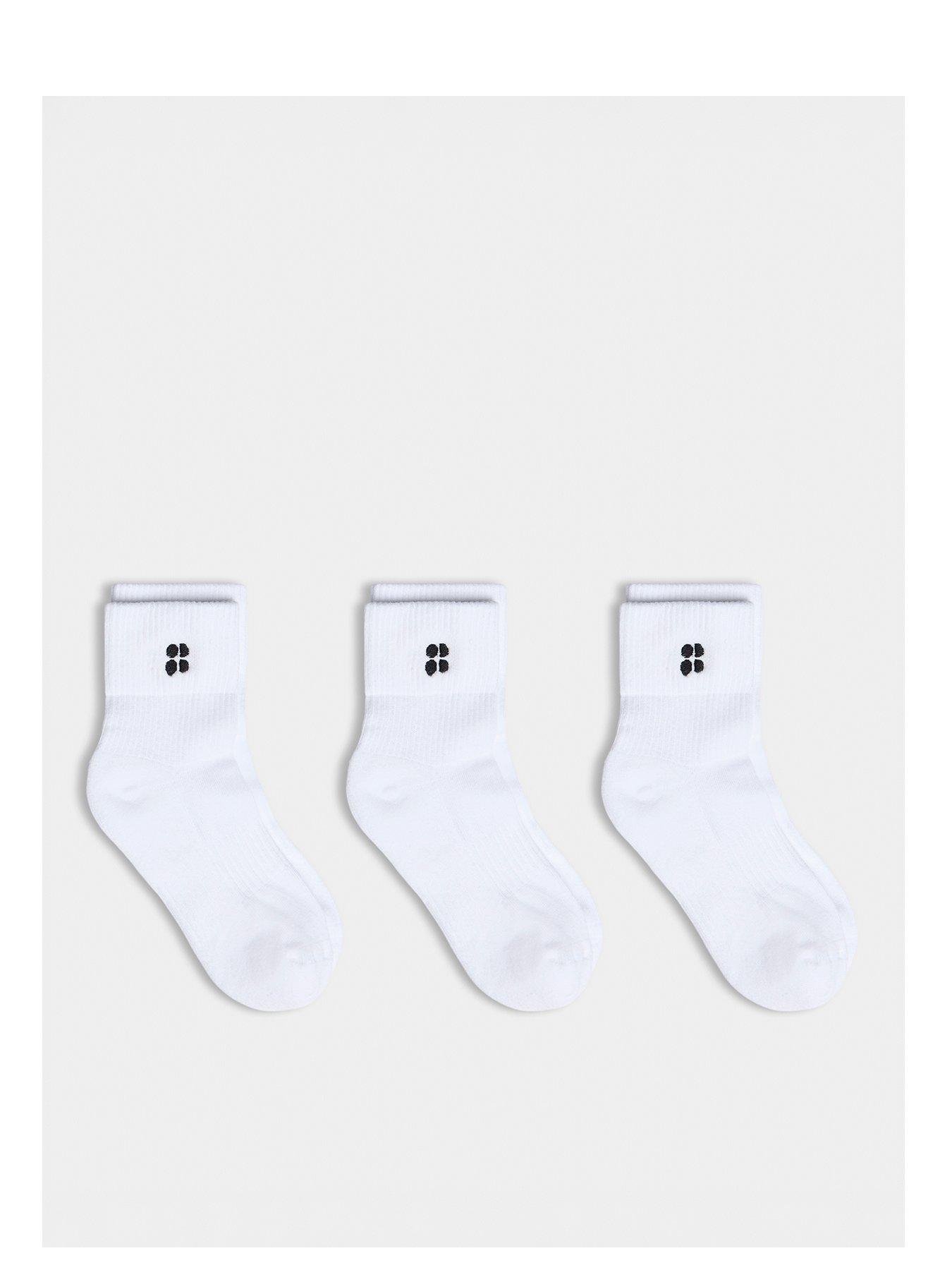 Image 1 of 3 of Sweaty Betty Womens Training Essentials Mini Crew Sock - White