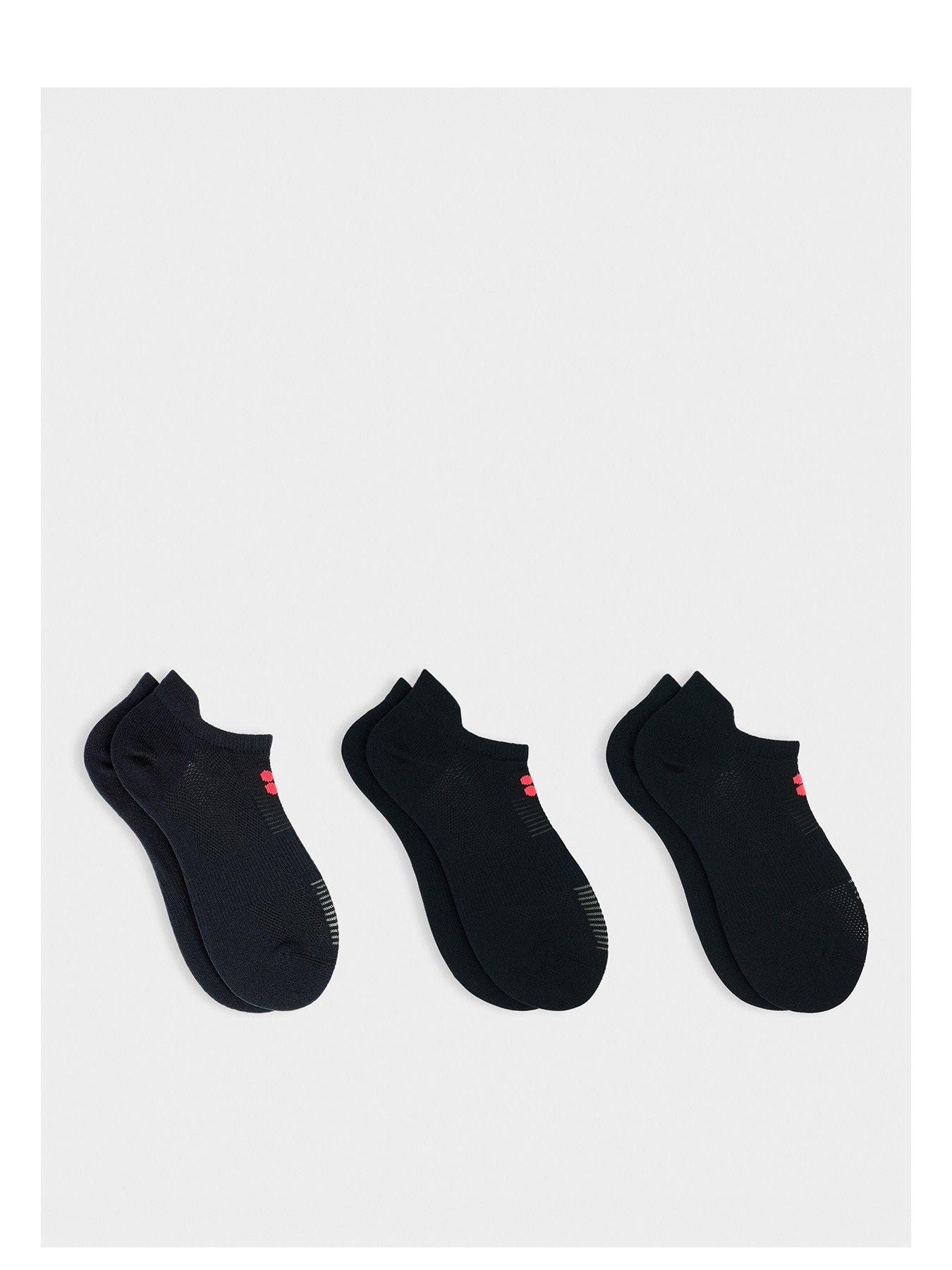 Sweaty Betty Womens Training Lightweight Trainer Socks 3 Pack - Black