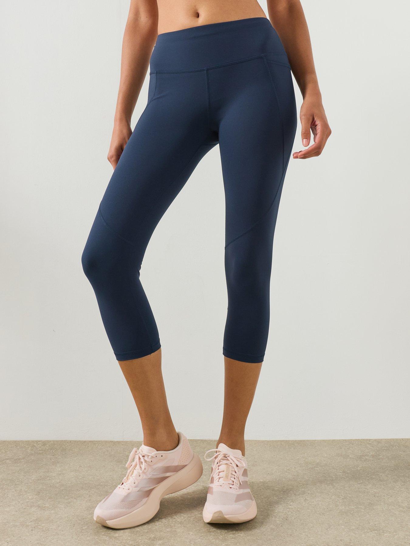 Sweaty Betty Womens Training Power Cropped Workout Leggings - Navy