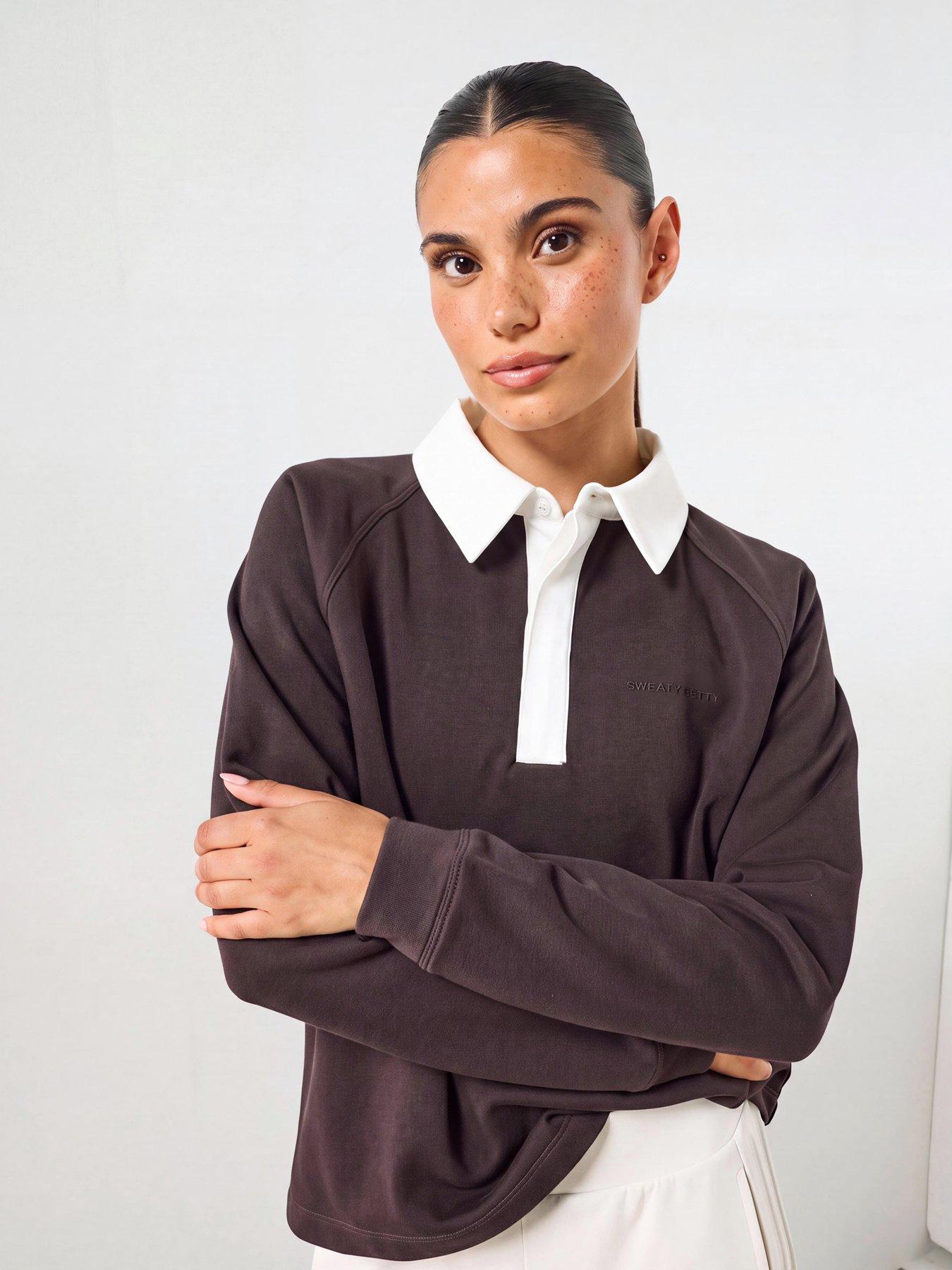 Sweaty Betty Revive Rugby Sweatshirt - Brown