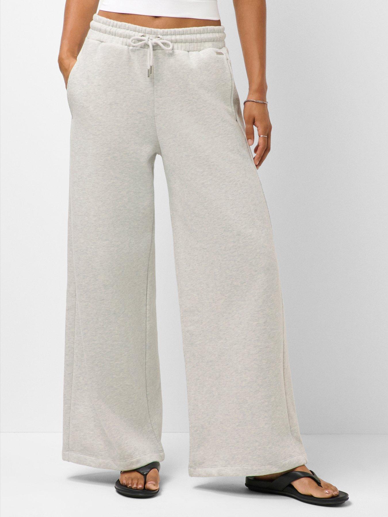 Image 1 of 5 of Sweaty Betty Womens Drawstring Wide Leg Training Trousers - Grey