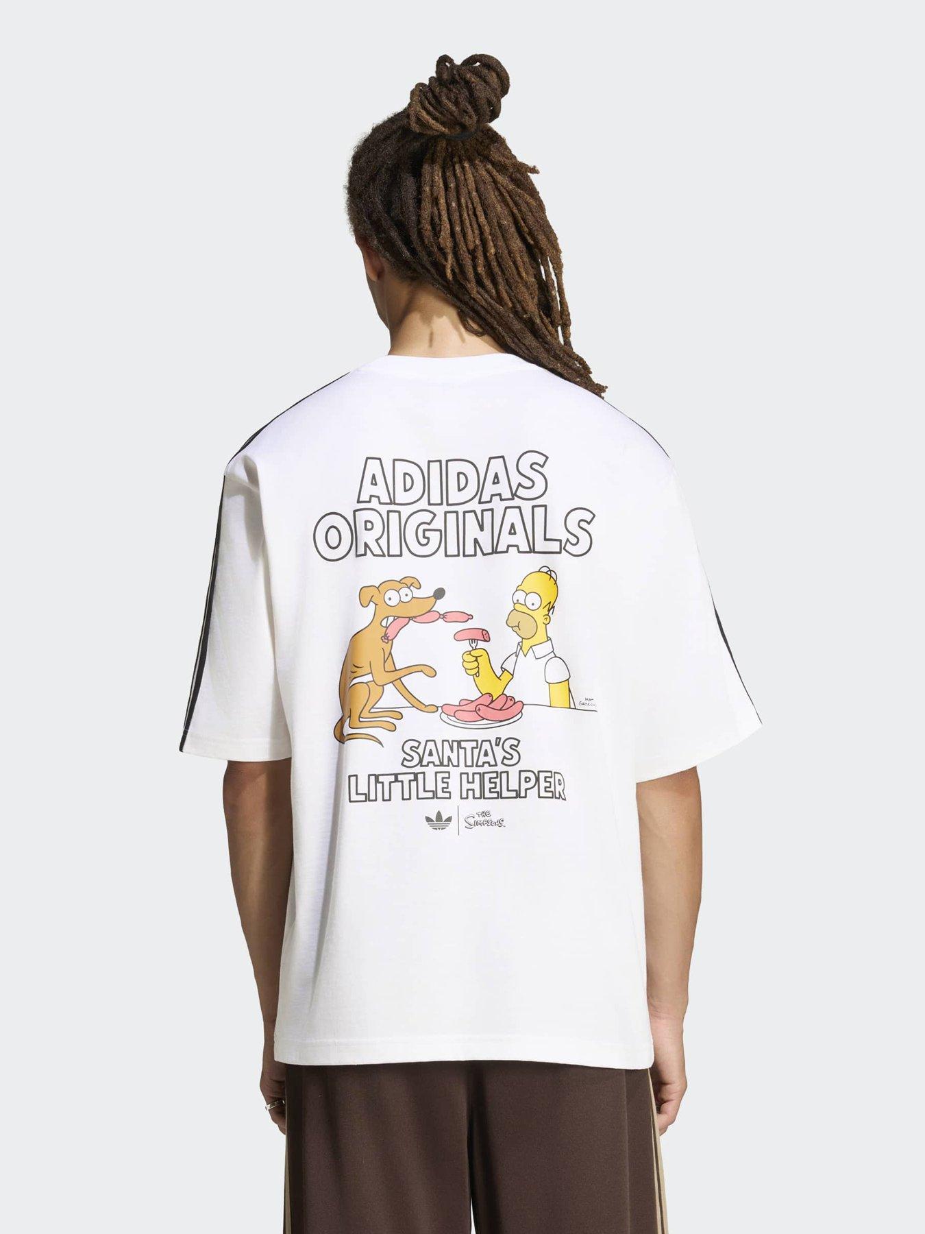 adidas Originals Mens 'the Simpsons' Graphic Tee - White