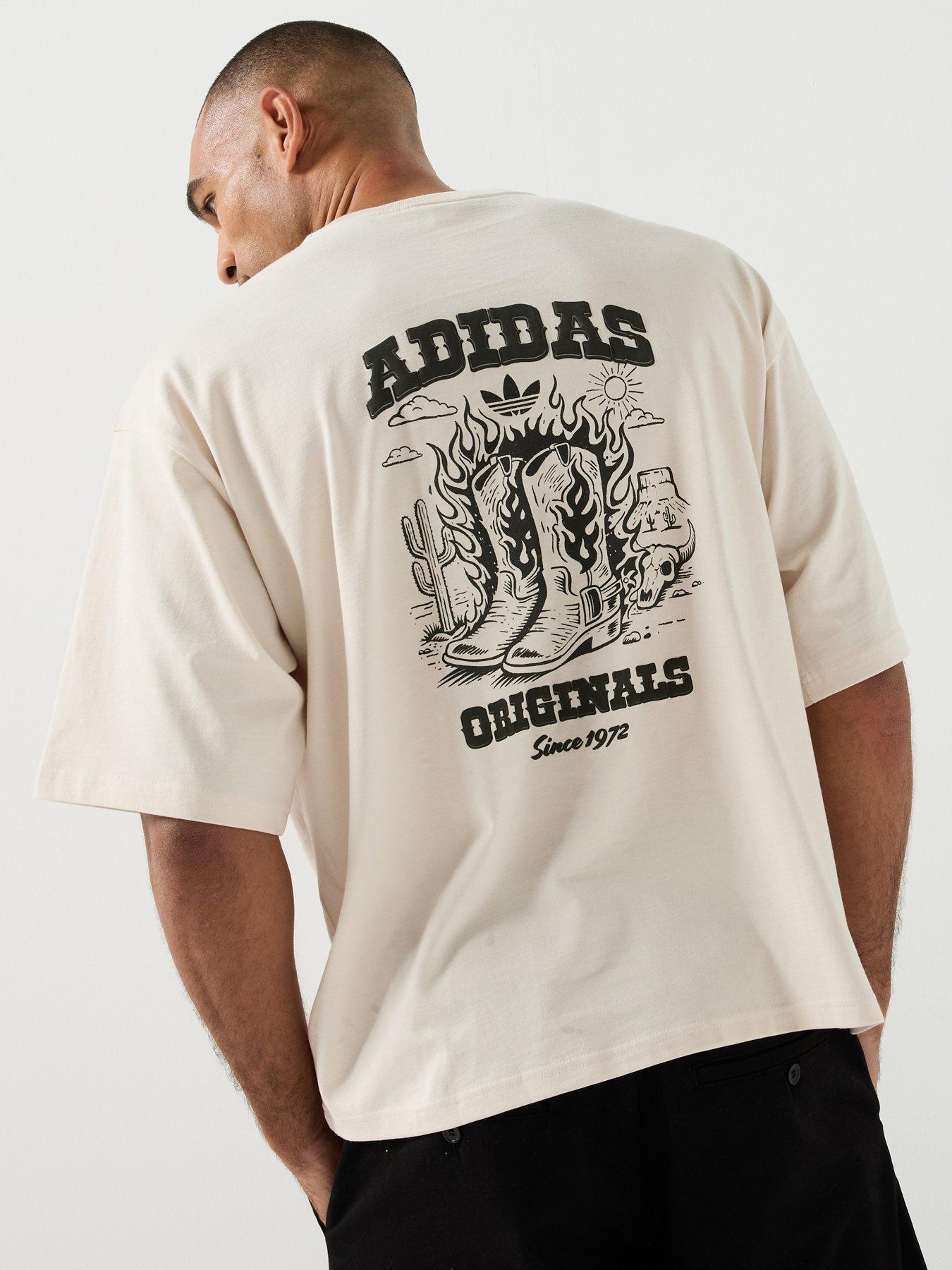 adidas Originals Mens Graphic Tee - Cream