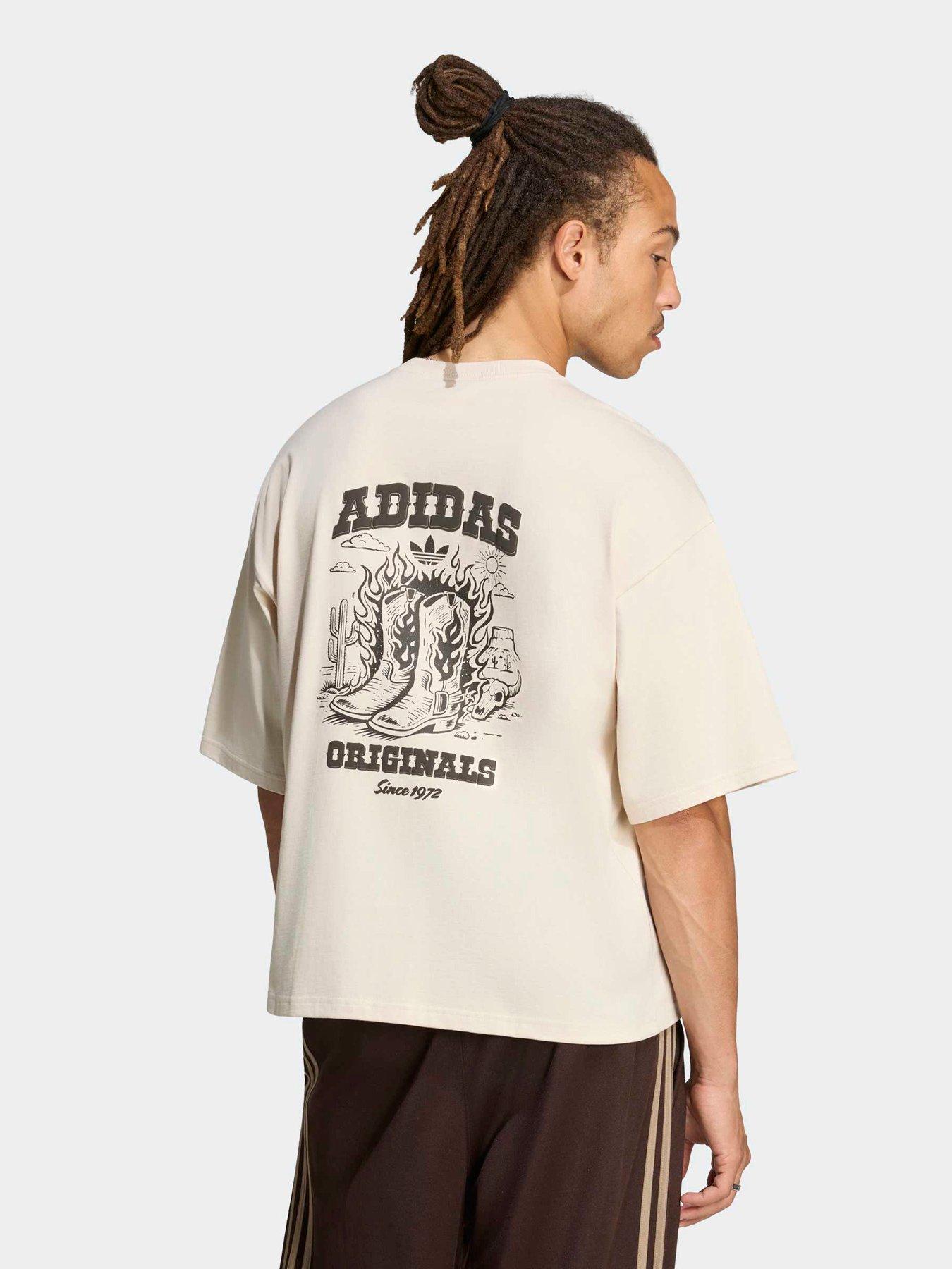 adidas Originals Mens Boots Graphic Tee - White