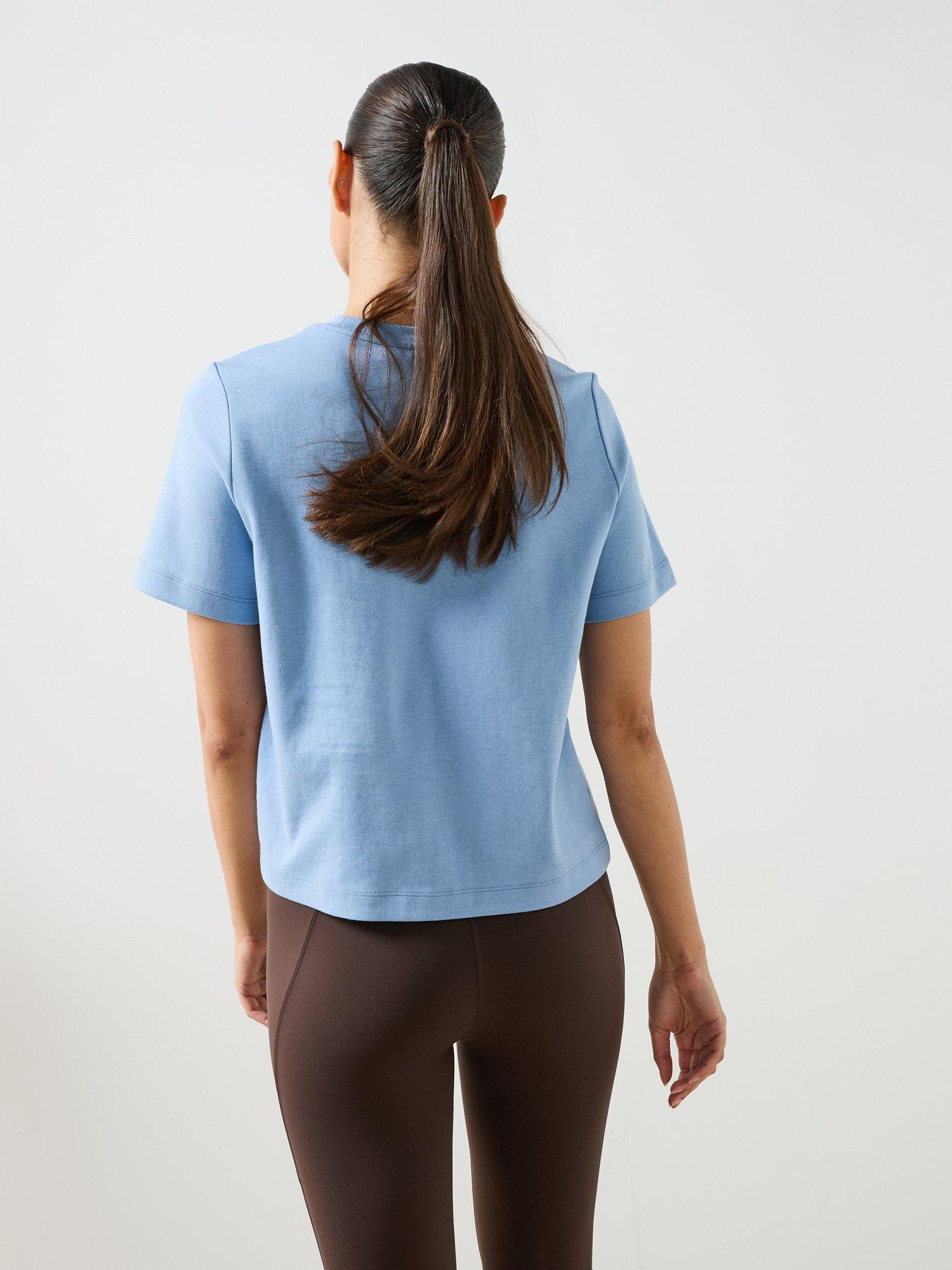 Image 2 of 5 of Sweaty Betty Womens Elevated Cotton Boxy T-shirt - Blue